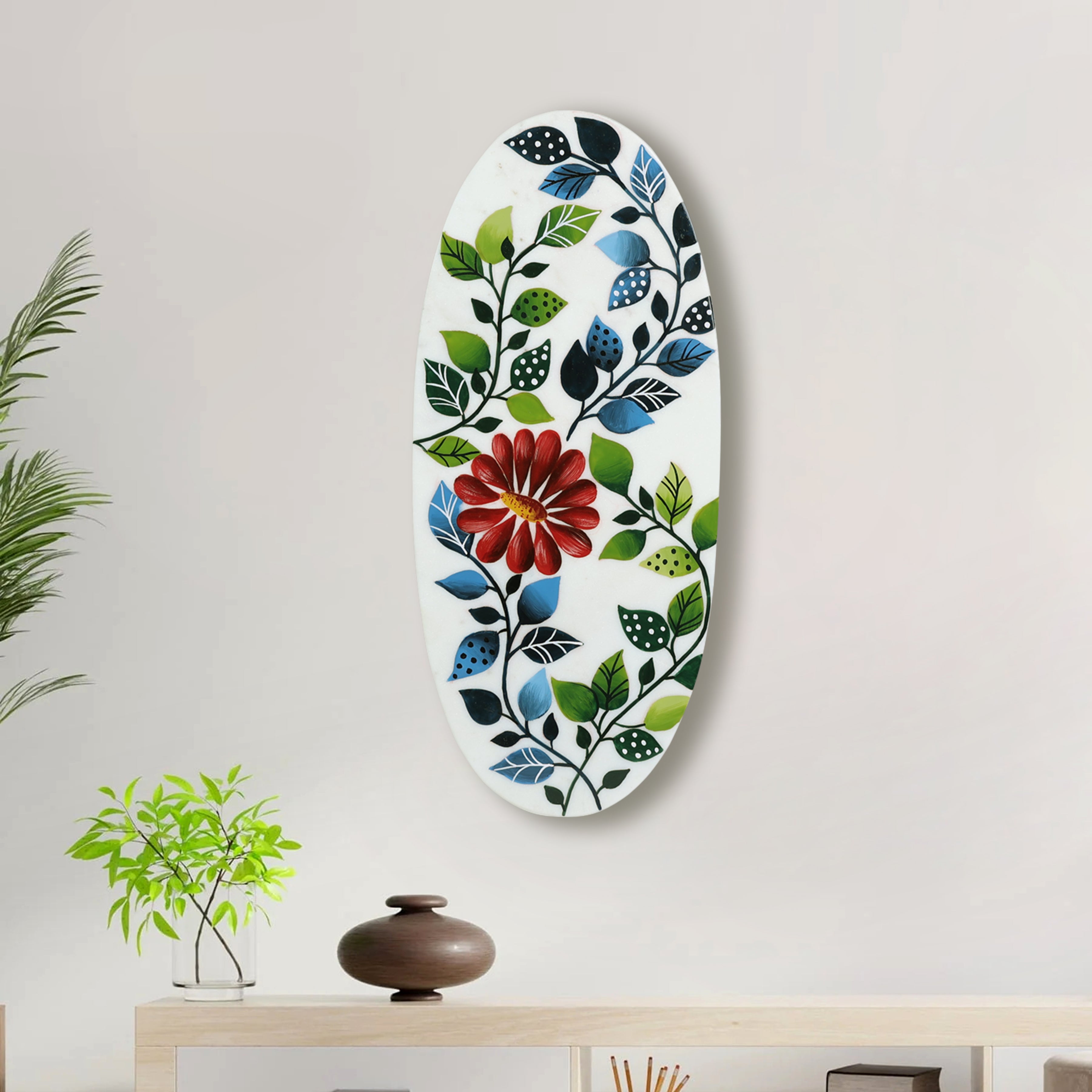 Lush Green Marble Wall Art