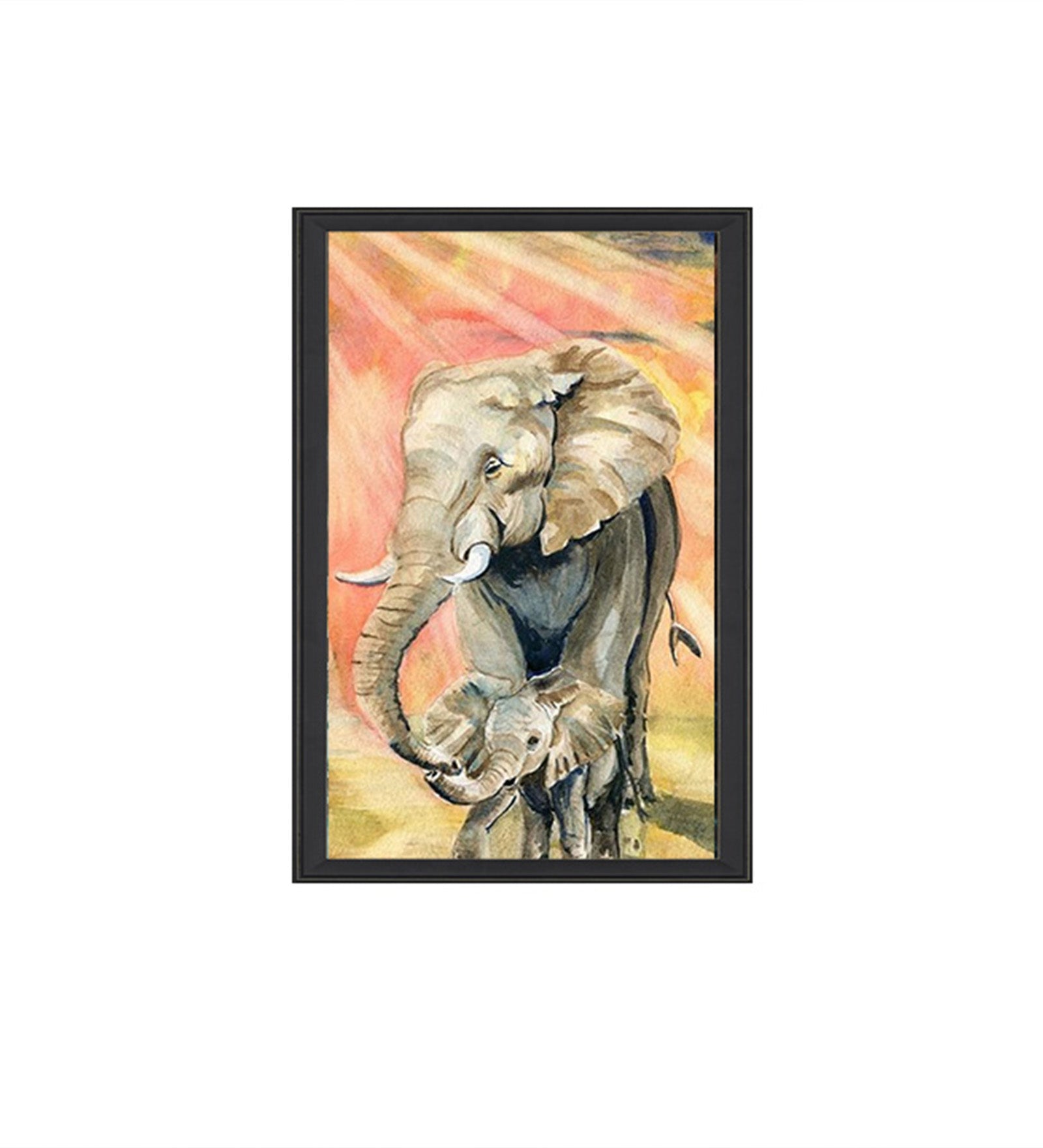 Mother and Baby Elephant Vastu Wall Art