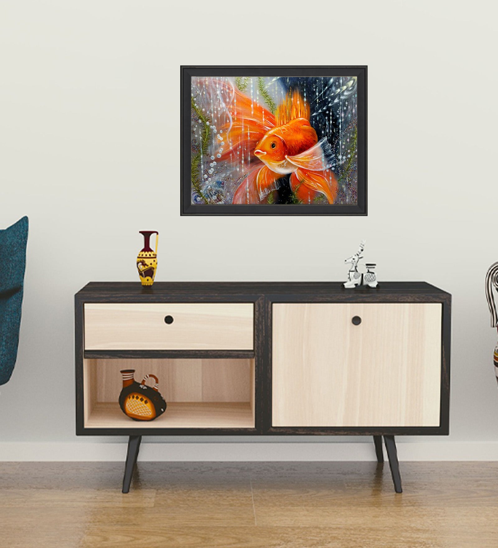 Swimming Goldfish Vastu Wall Art