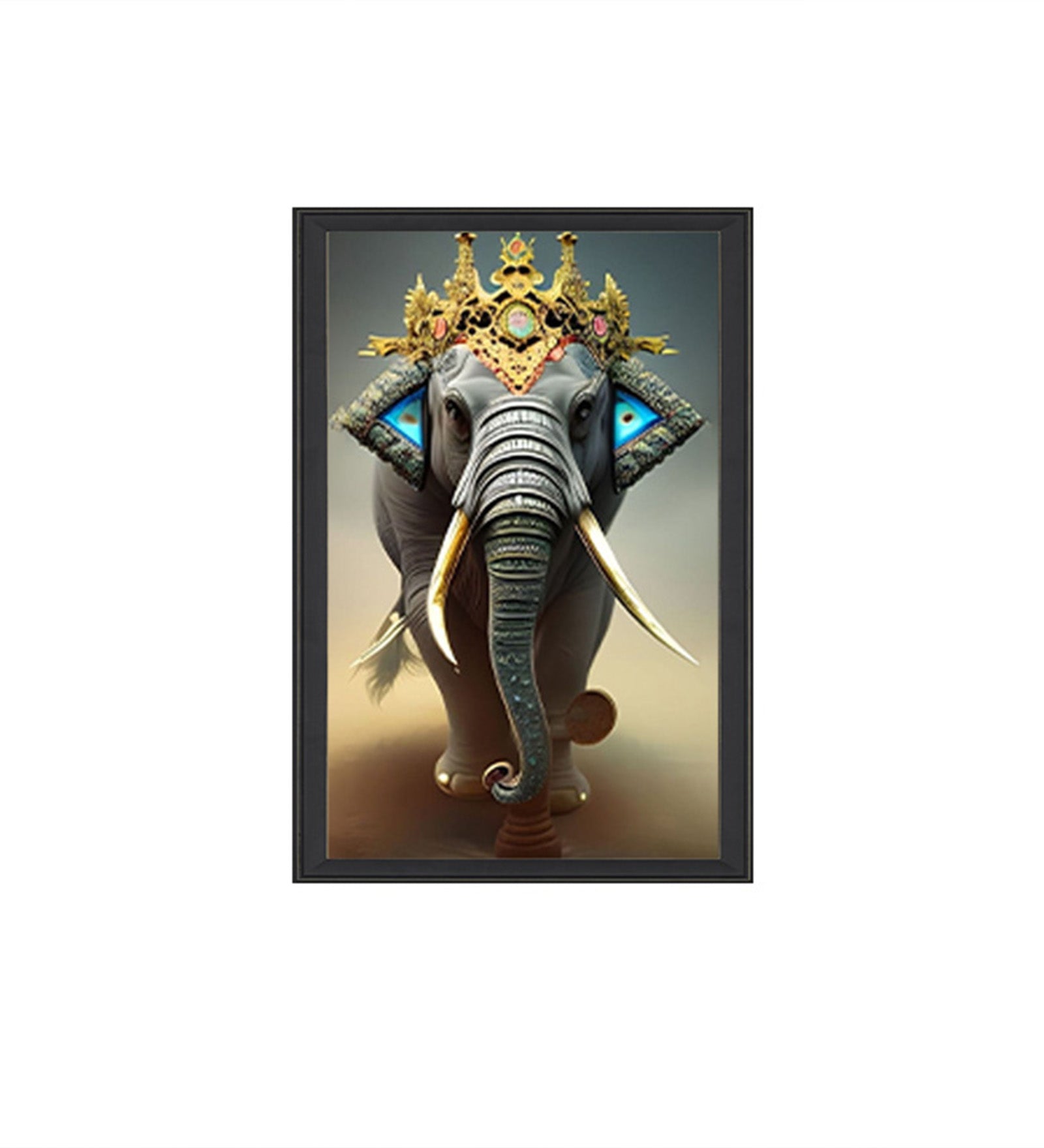 Crowned Elephant Vastu Wall Art