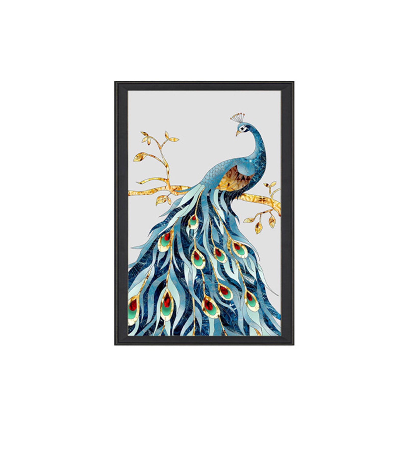 Vibrant Peacock Vastu Wall Art