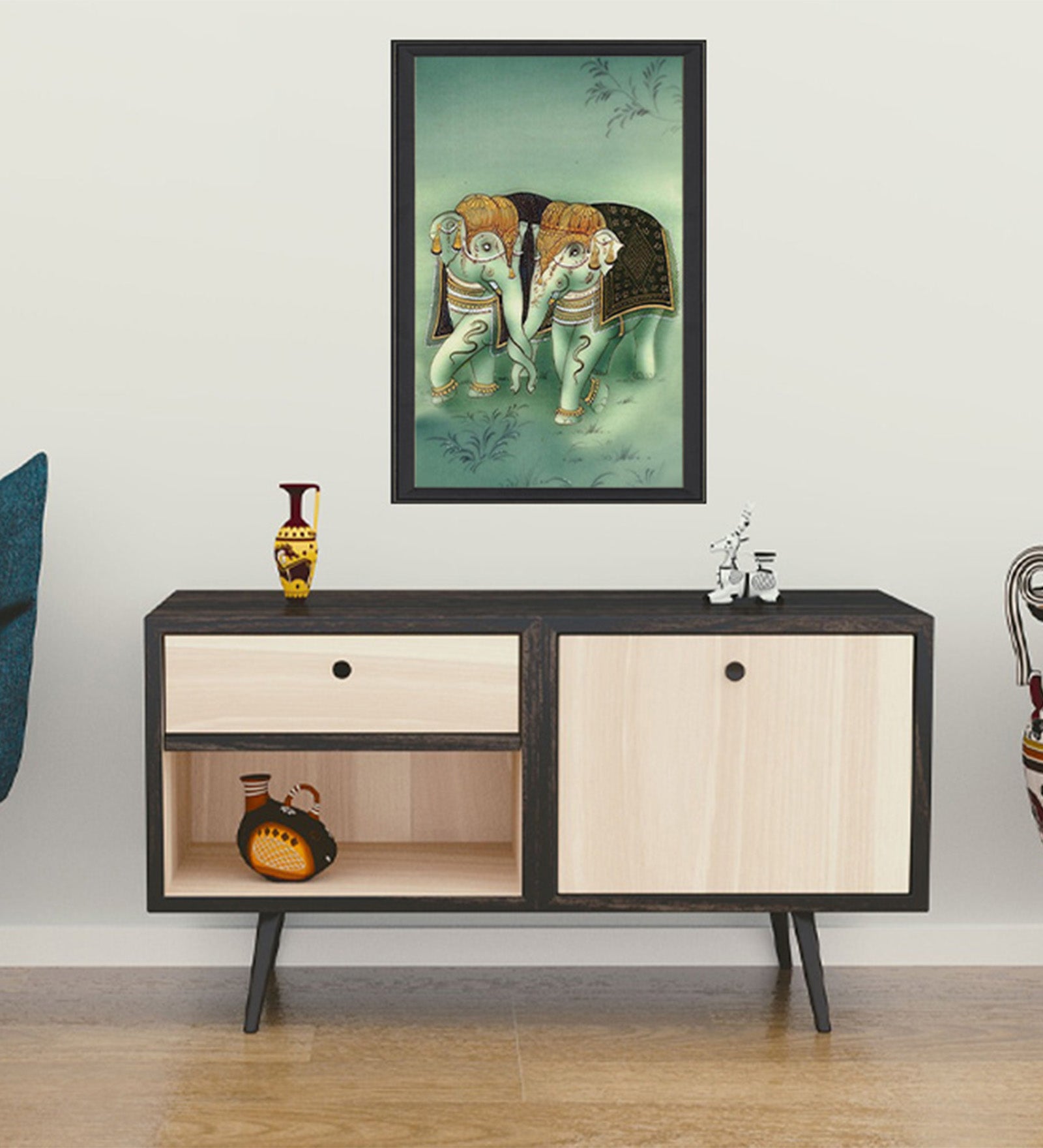 Loving Elephants Vastu Wall Art