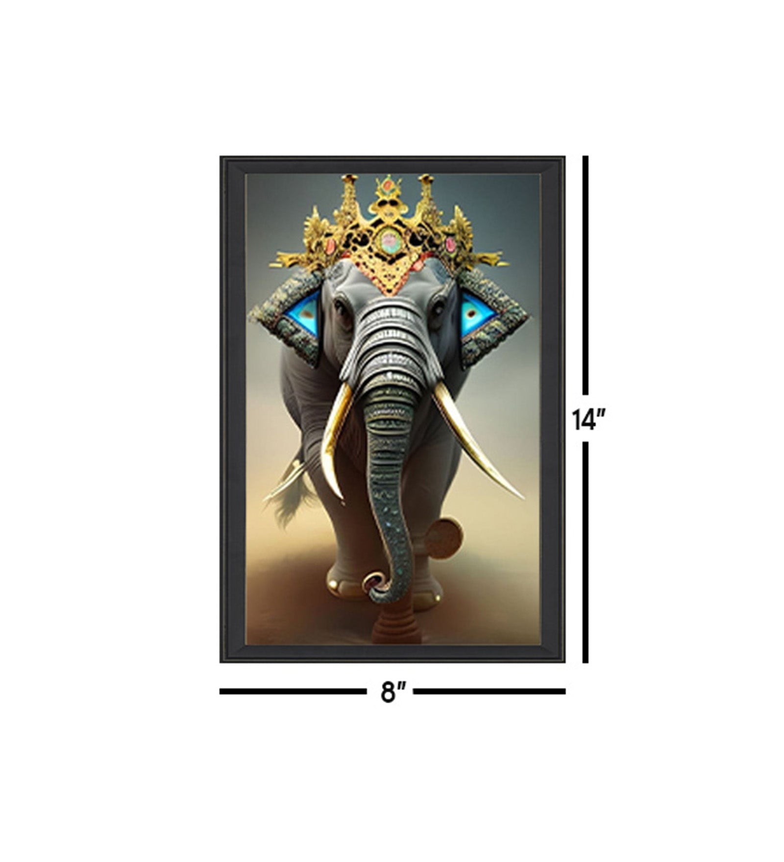 Crowned Elephant Vastu Wall Art