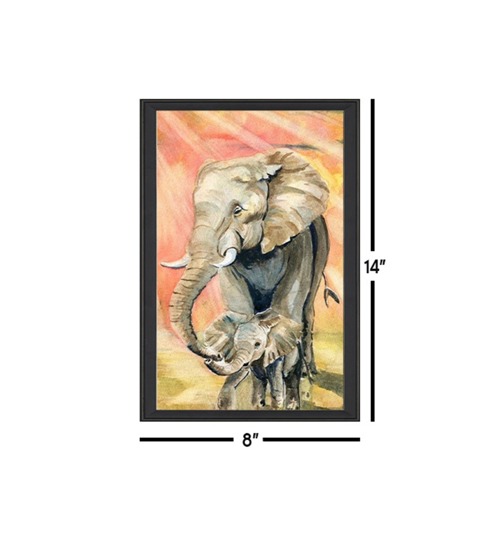 Mother and Baby Elephant Vastu Wall Art