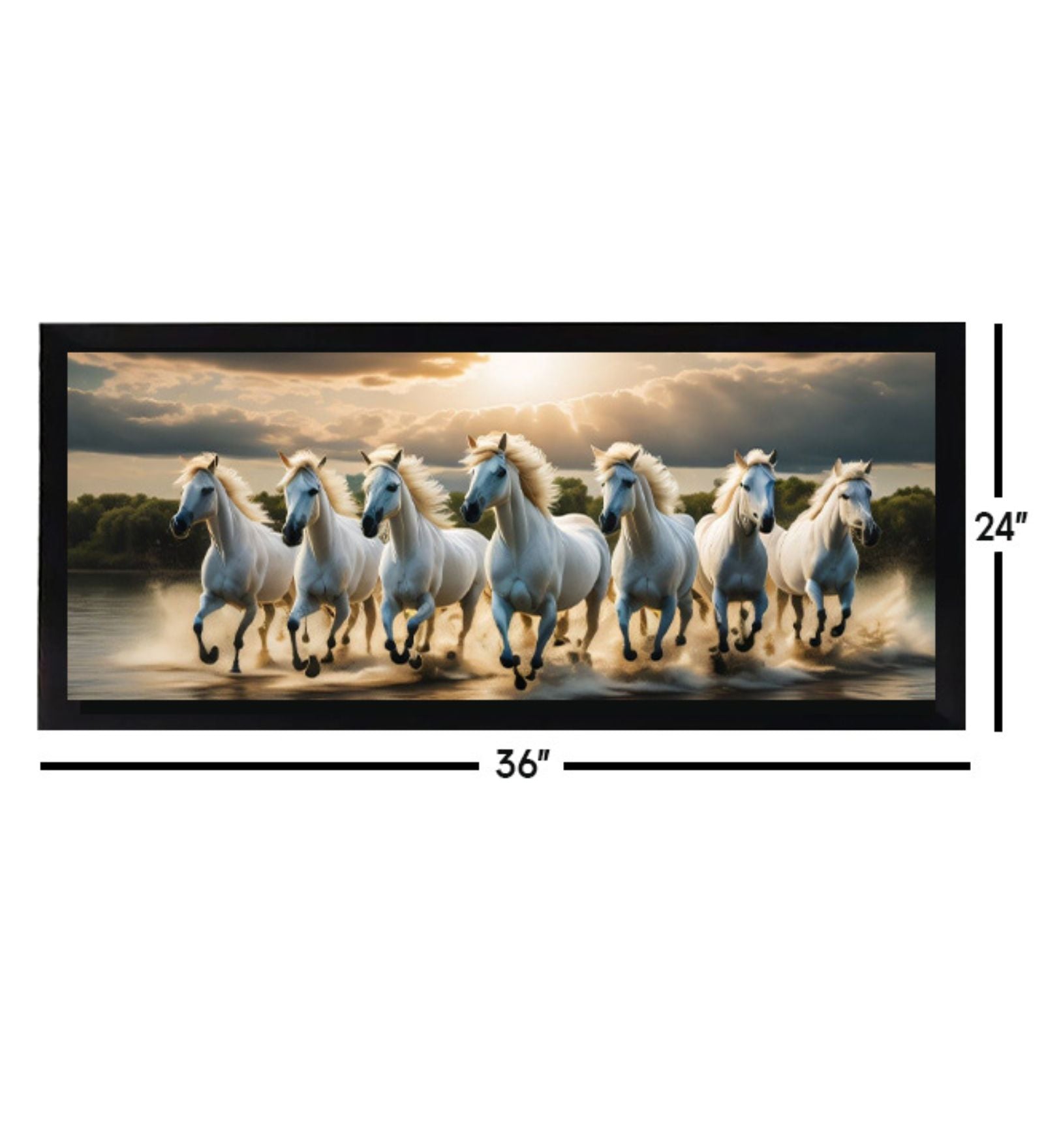7 Running Horses Vastu Wall Art