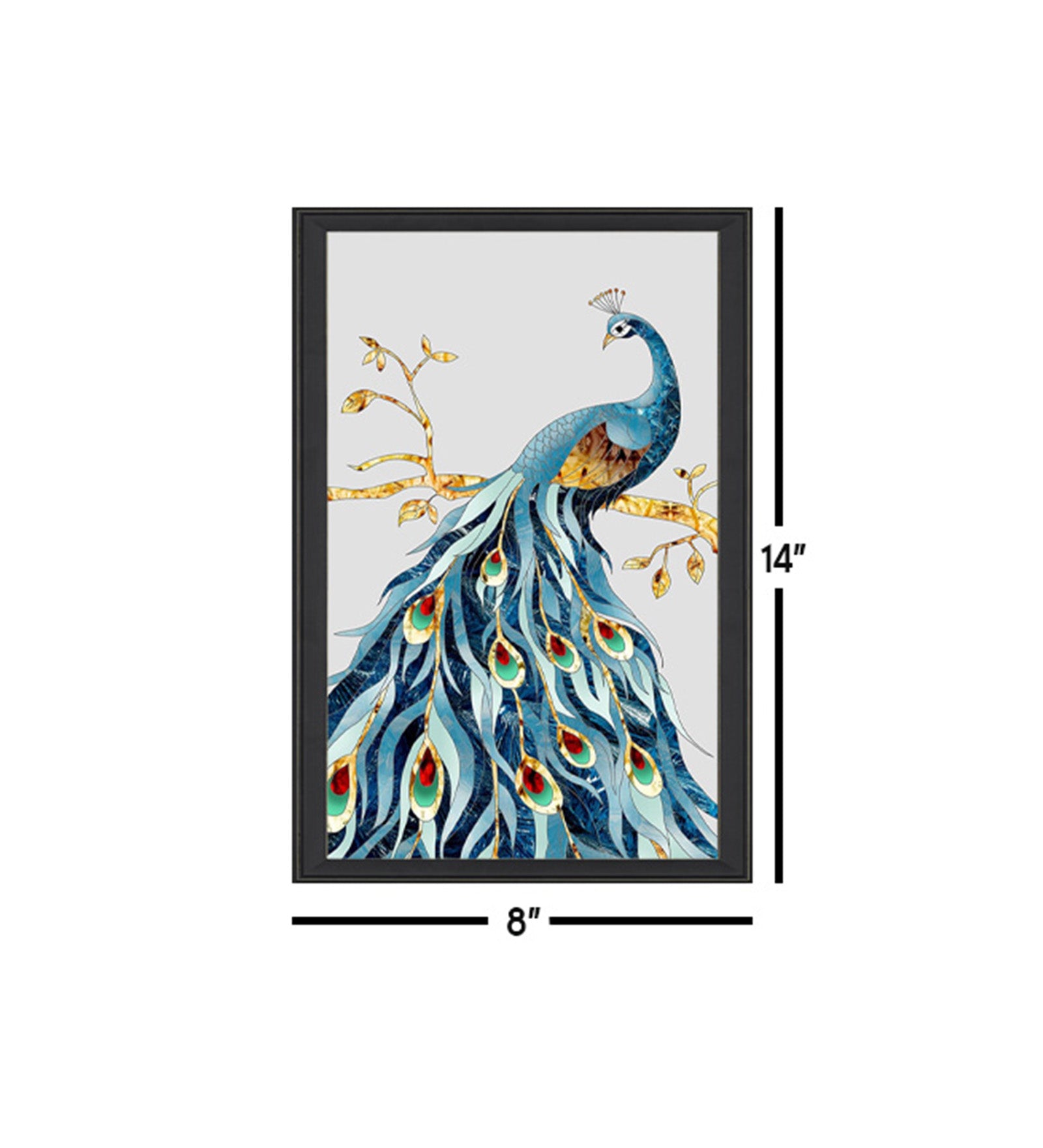Vibrant Peacock Vastu Wall Art