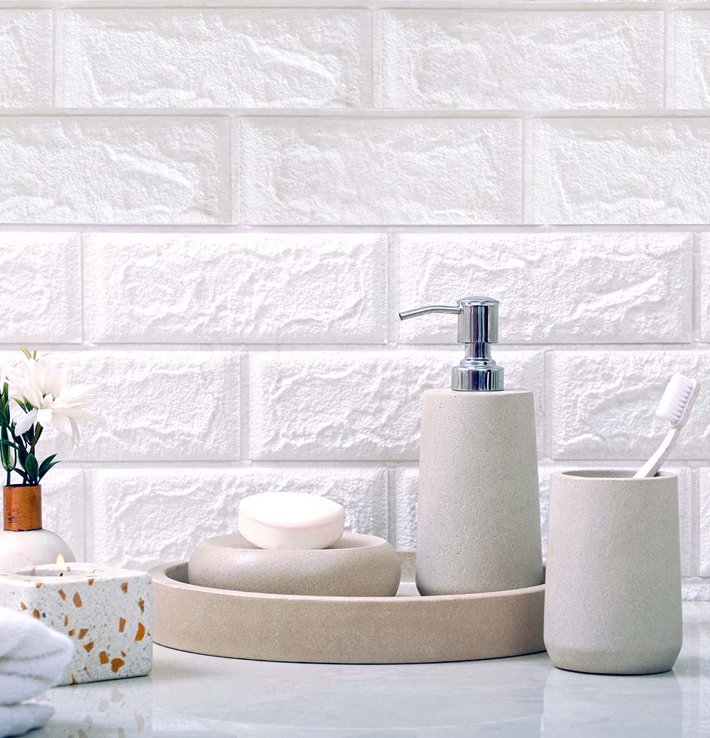 Mint Marble Bath Set