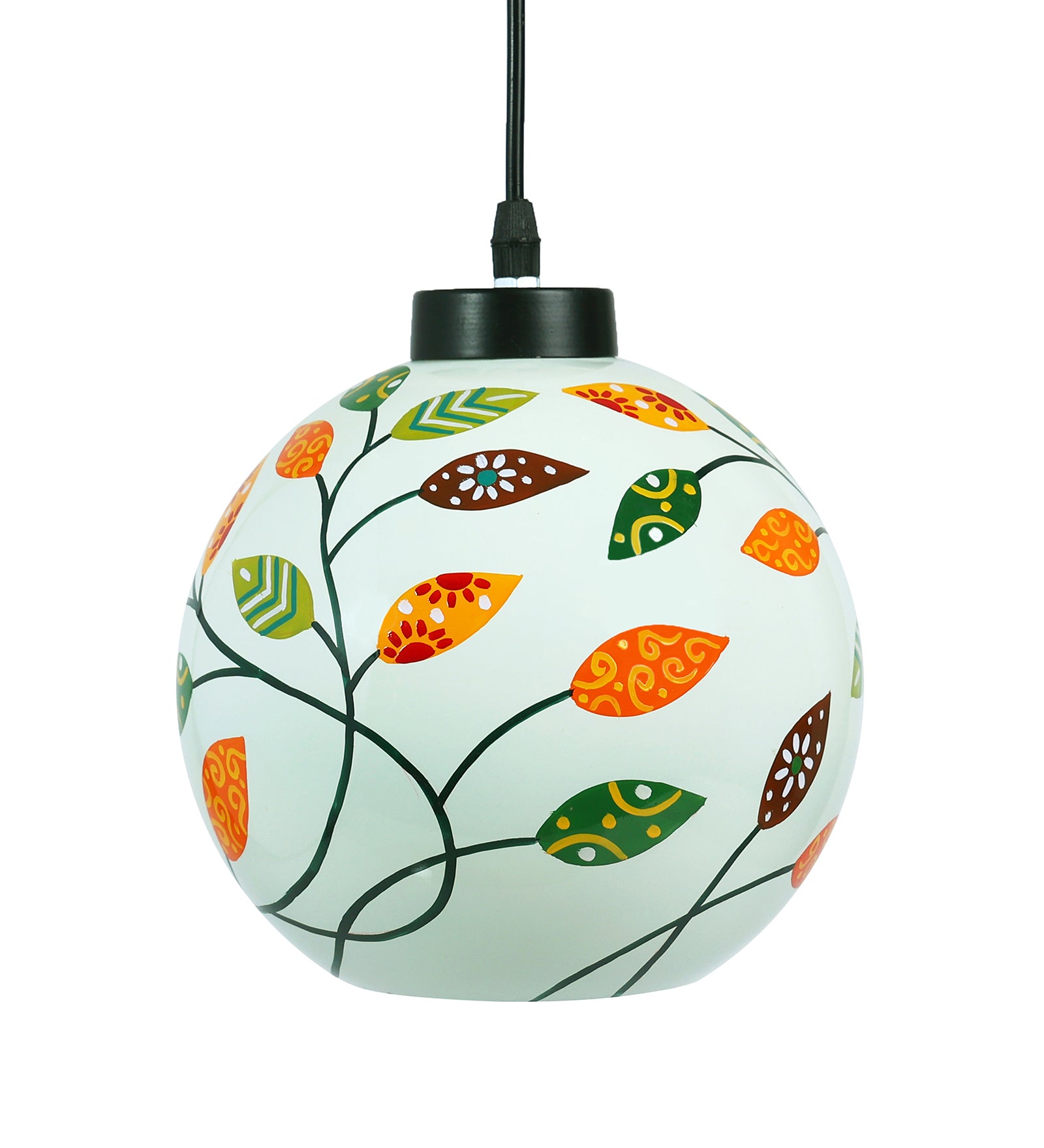 Floral Glass Hanging Light