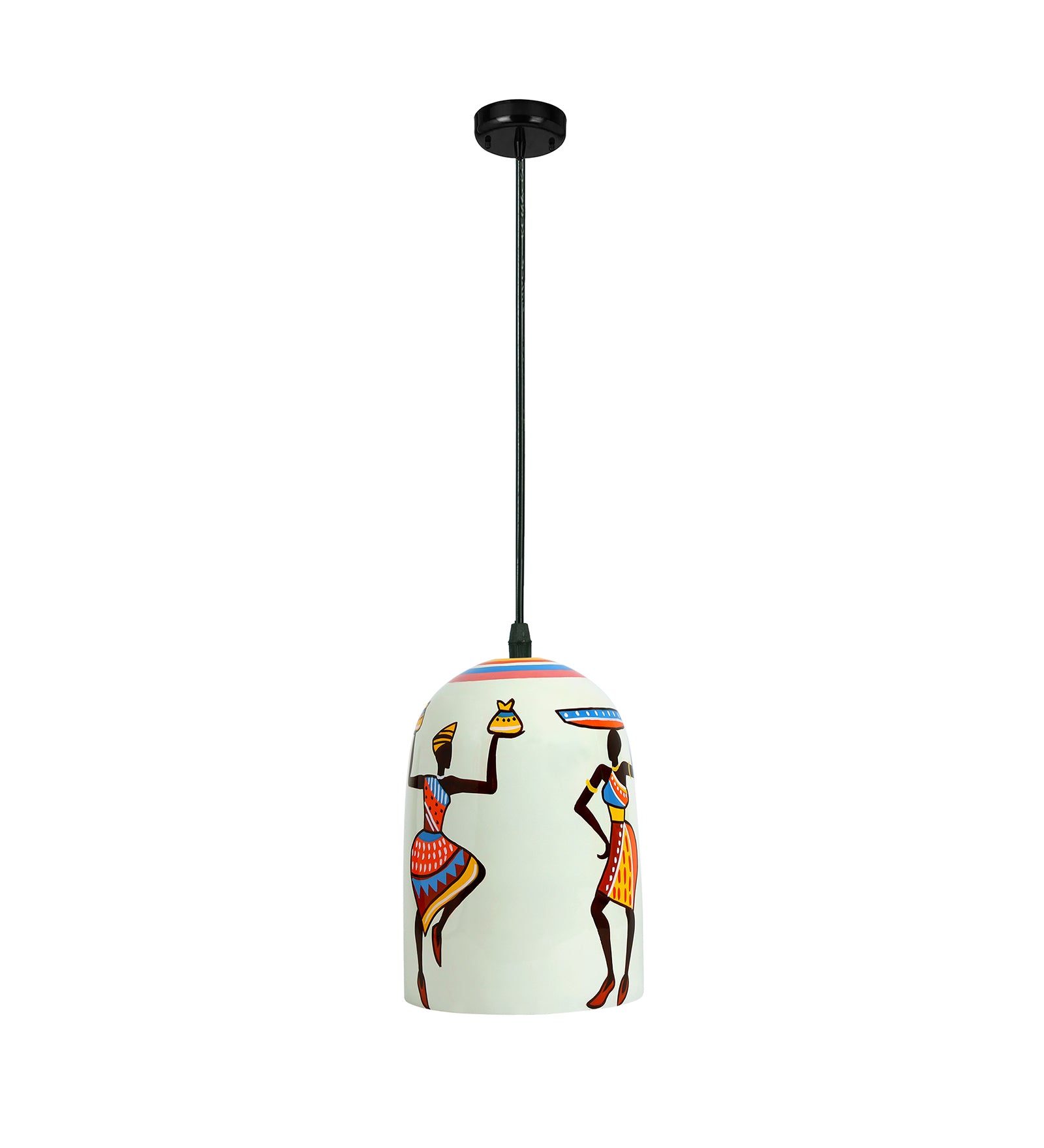 Folk Vibes Glass Hanging Light