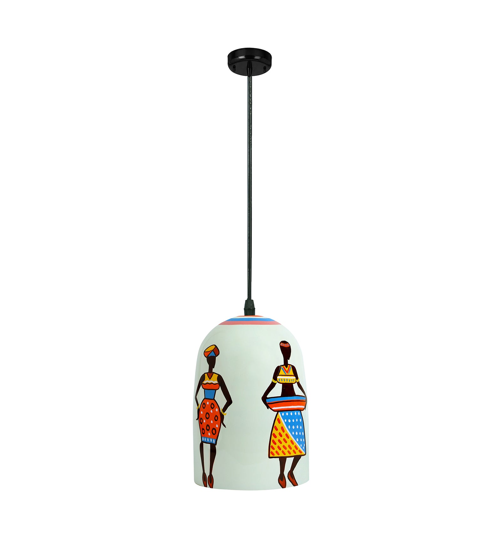 Folk Vibes Glass Hanging Light
