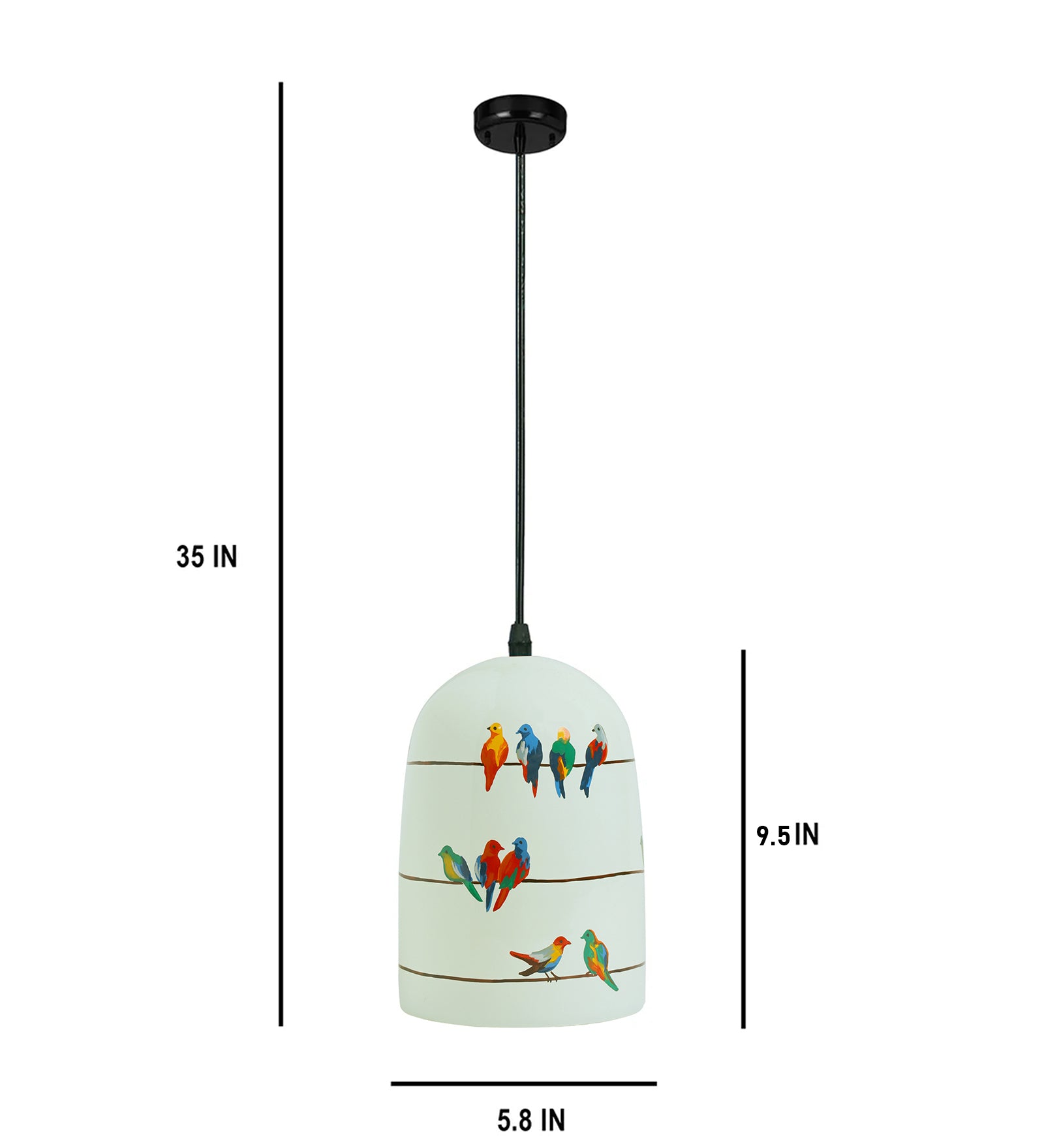 Flying flock Glass Hanging Light