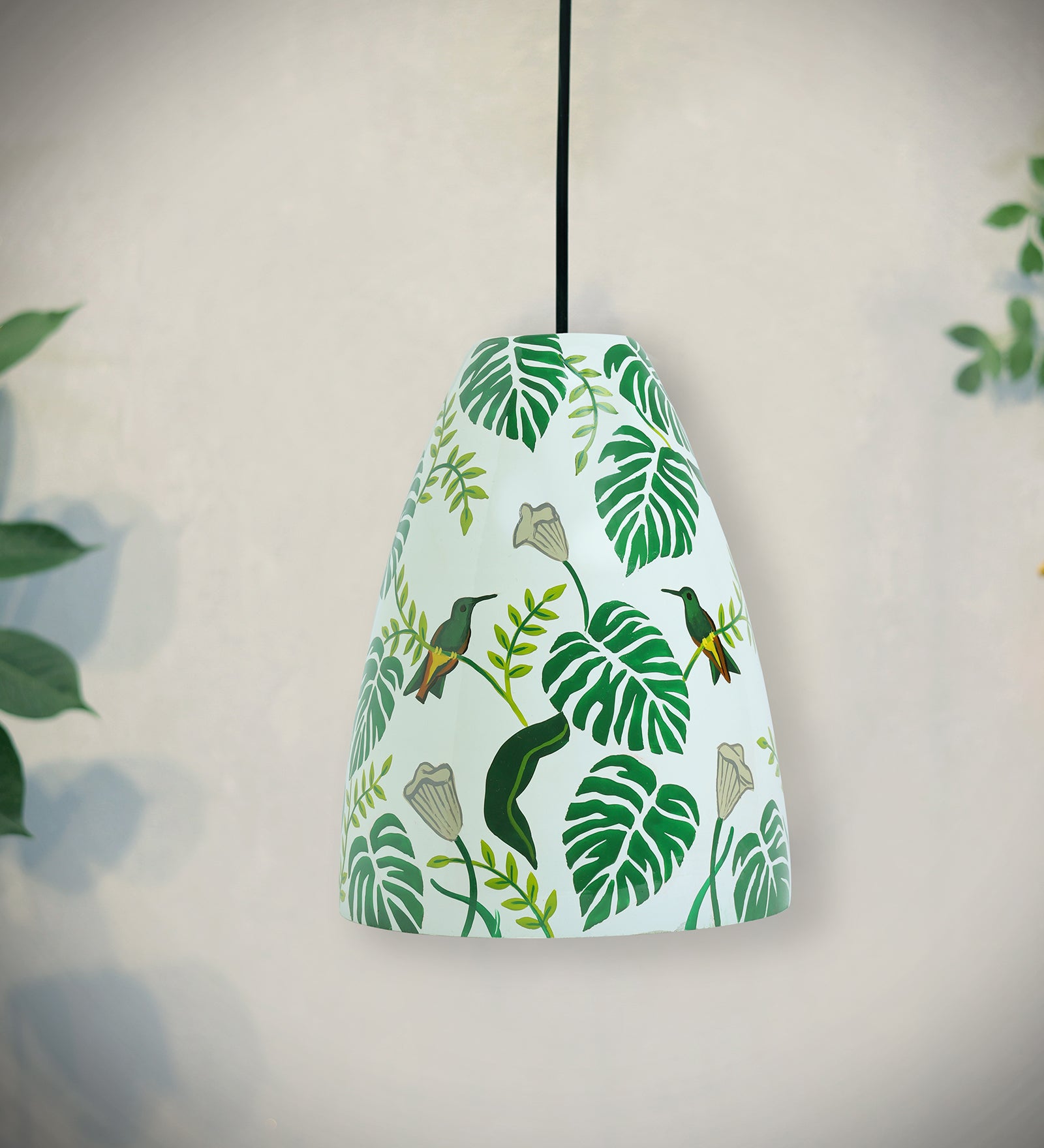 Tropical vibe Glass Hanging Light