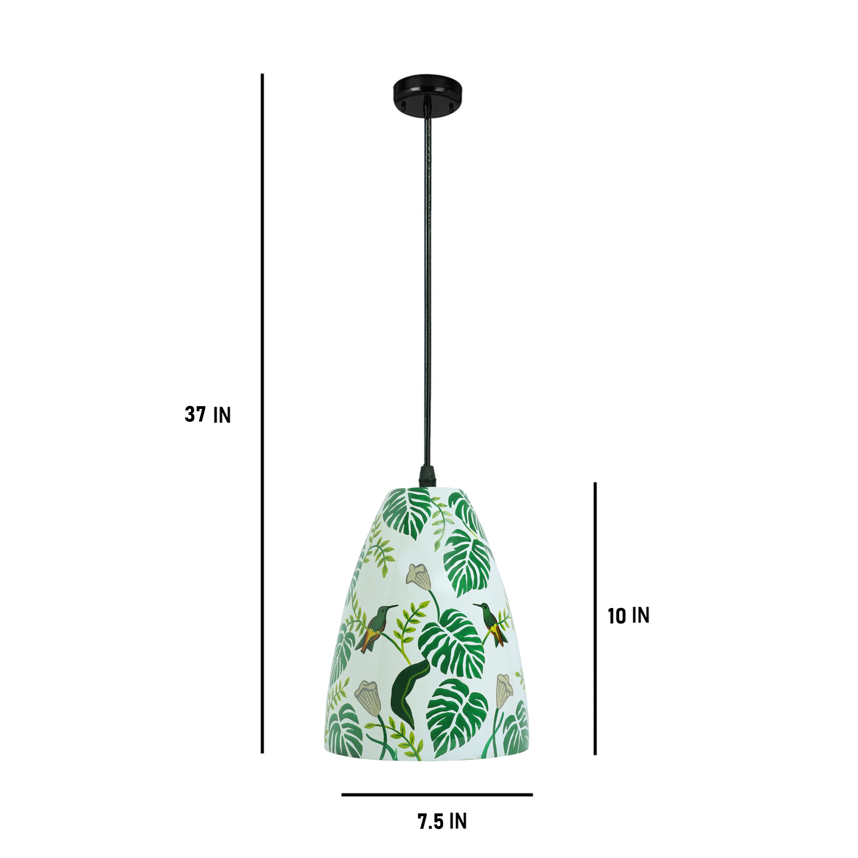 Tropical vibe Glass Hanging Light