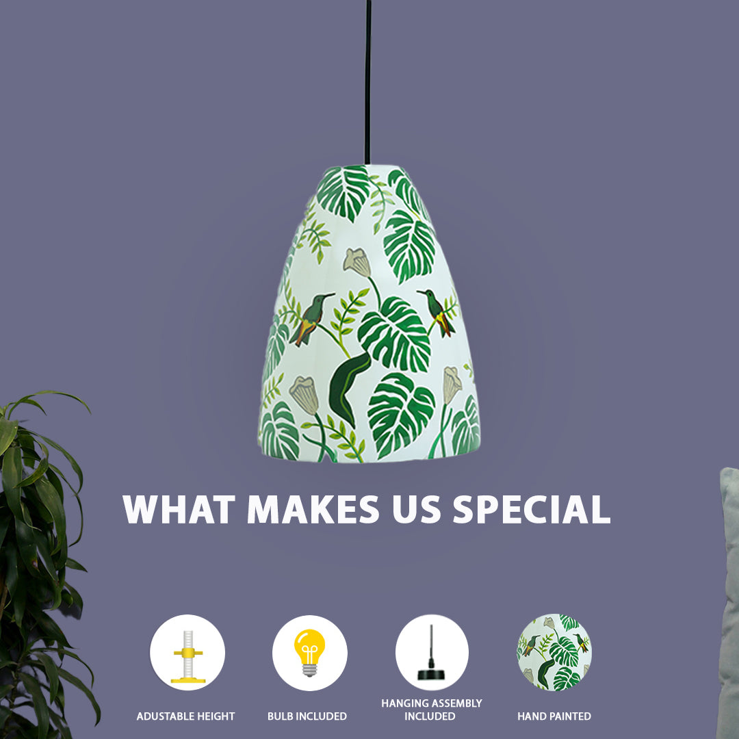 Tropical vibe Glass Hanging Light