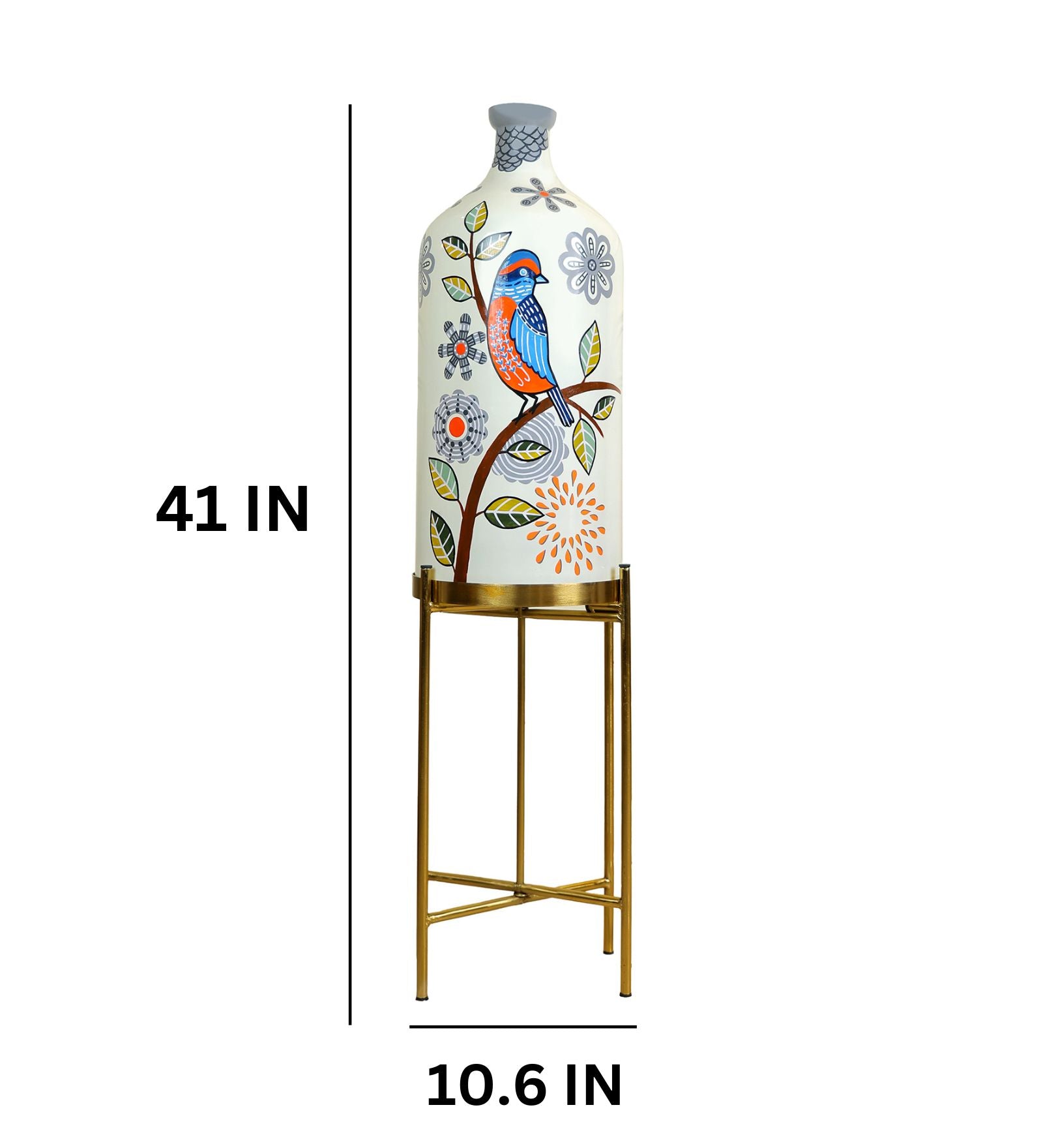 Feather Beauty Floor Lamp With Foldable Metal Stand