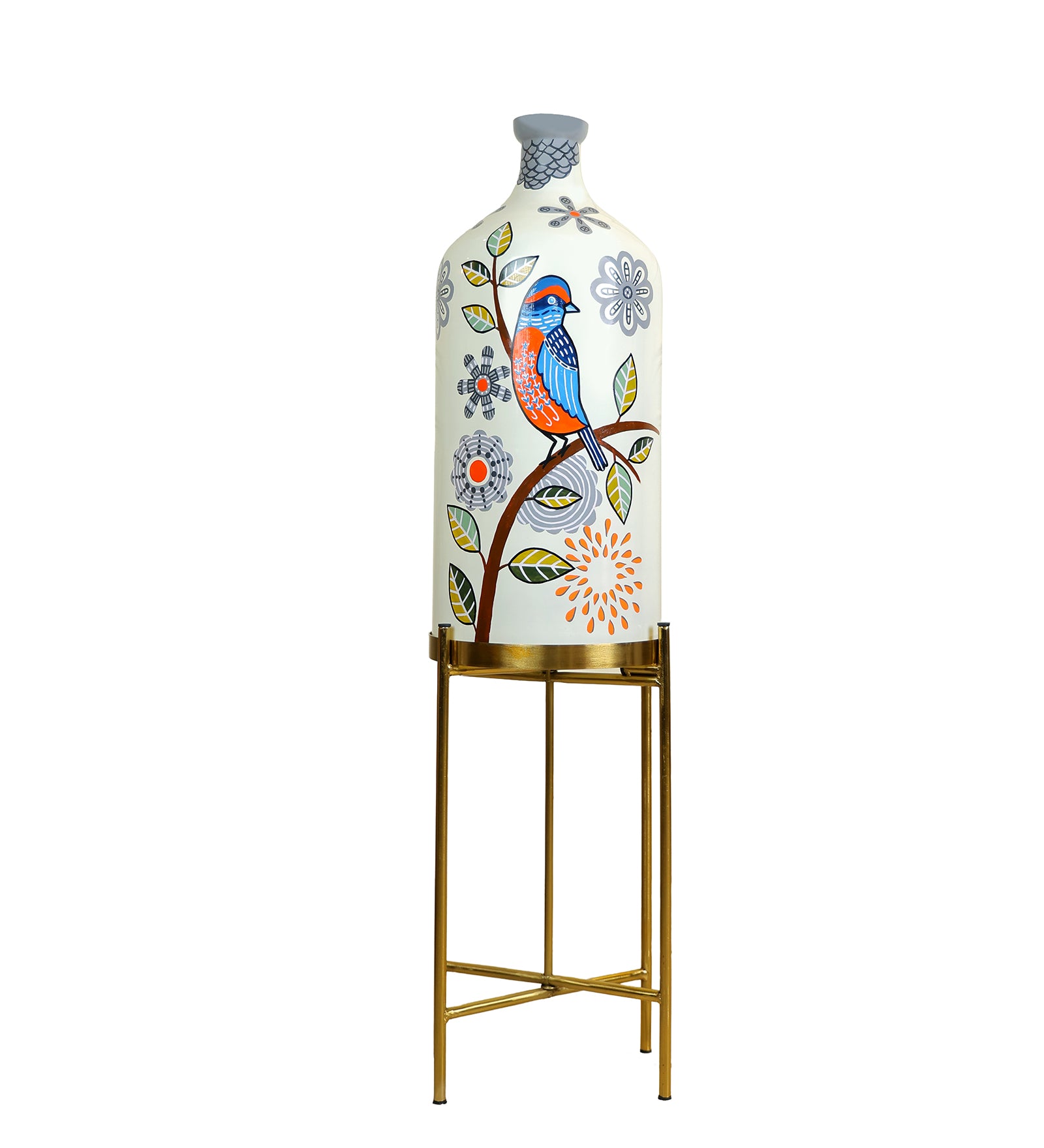 Feather Beauty Floor Lamp With Foldable Metal Stand