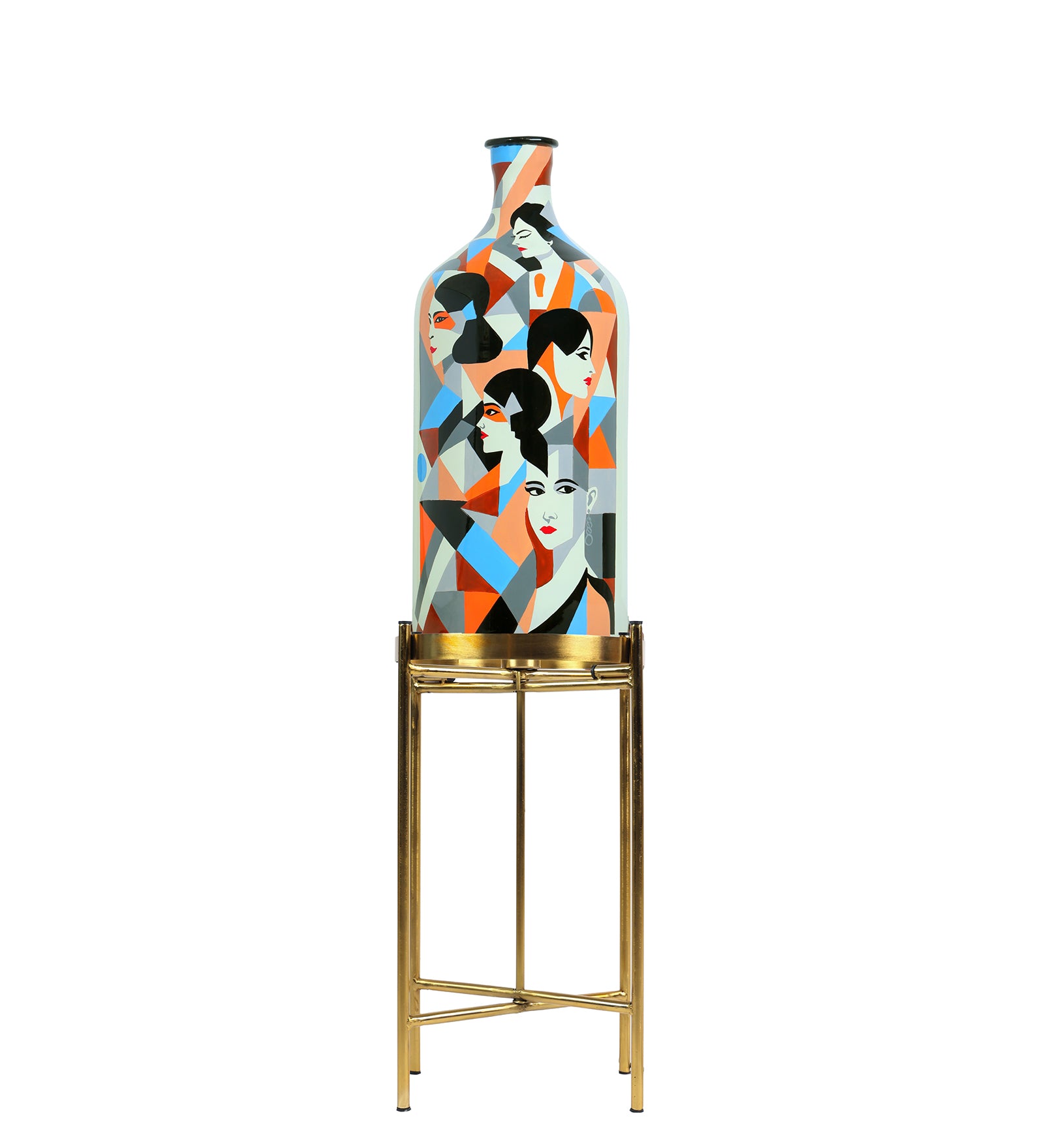 Classy Countenence Floor Lamp with Foldable Metal Stand