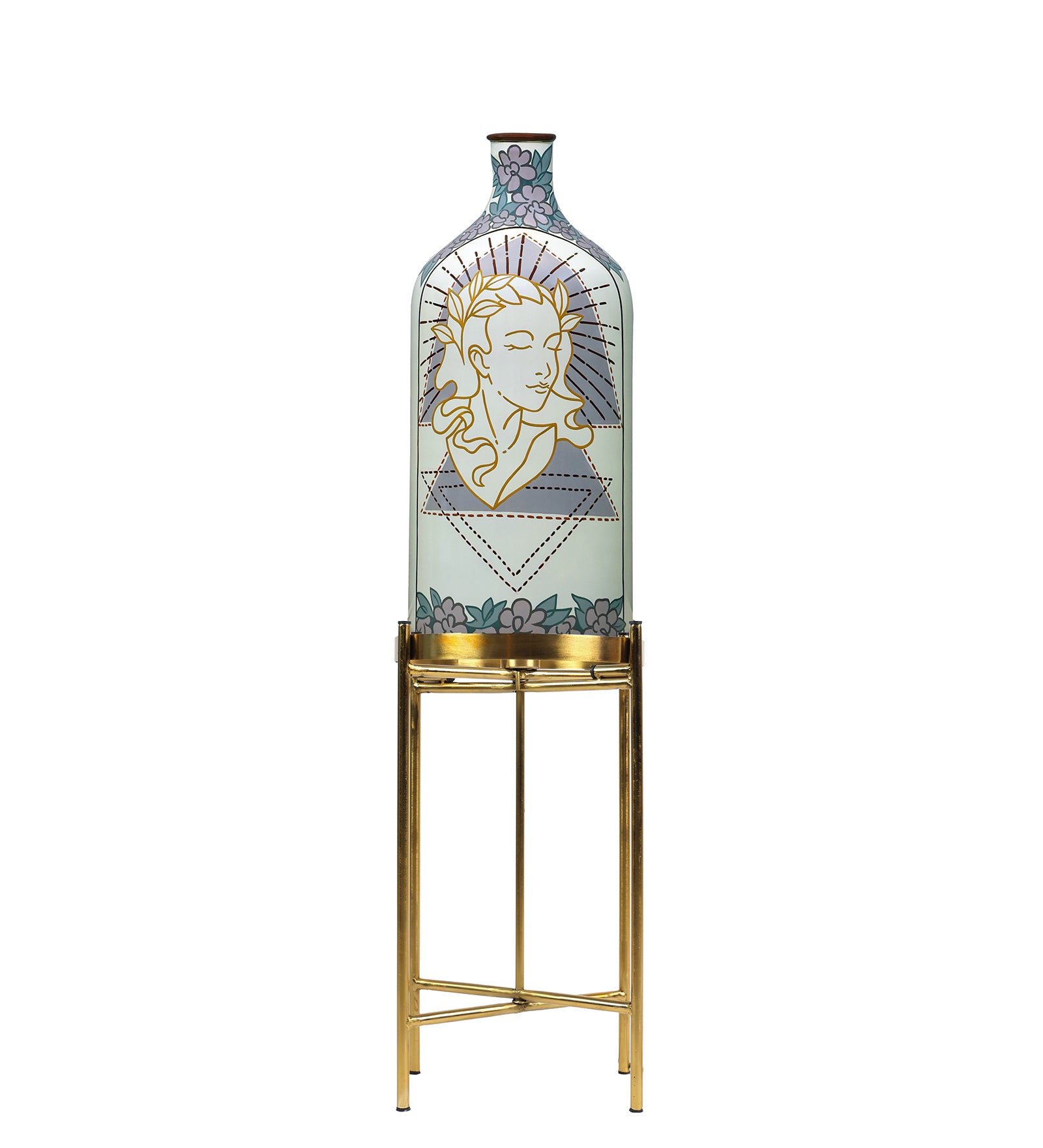 Aesthetic Elegence Floor Lamp with Foldable Metal Stand