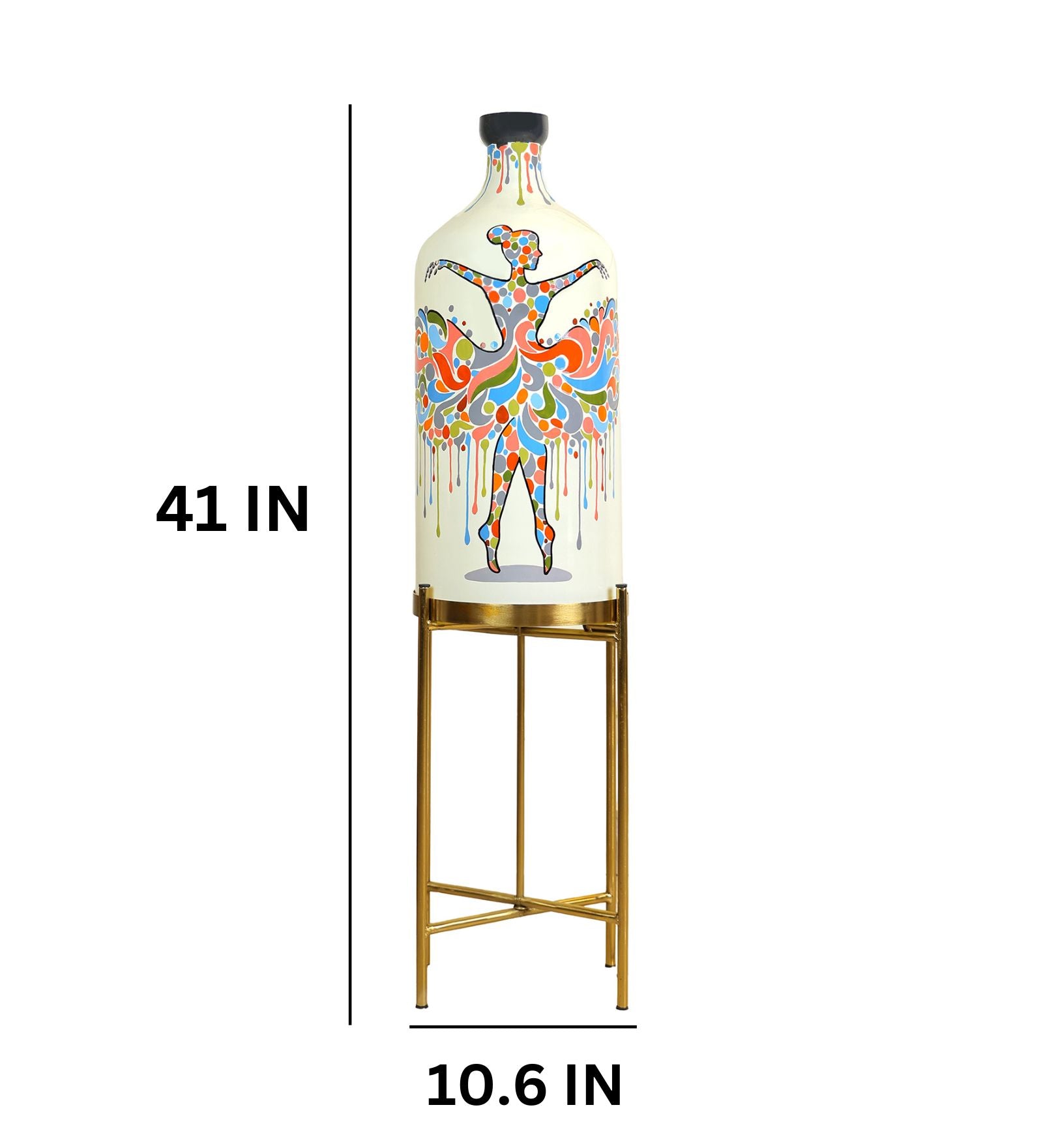 Rhythmic Beauty Floor Lamp with Foldable Metal Stand