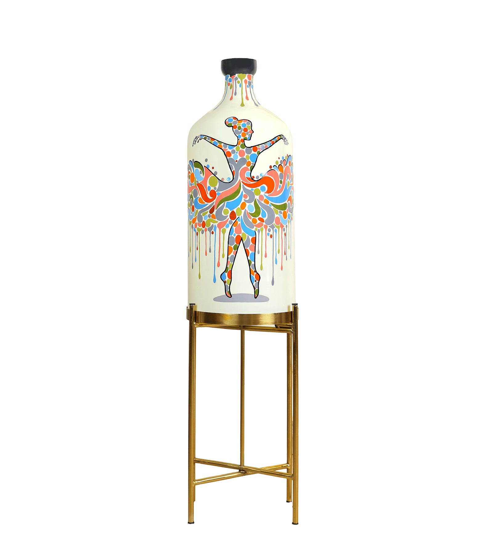 Rhythmic Beauty Floor Lamp with Foldable Metal Stand