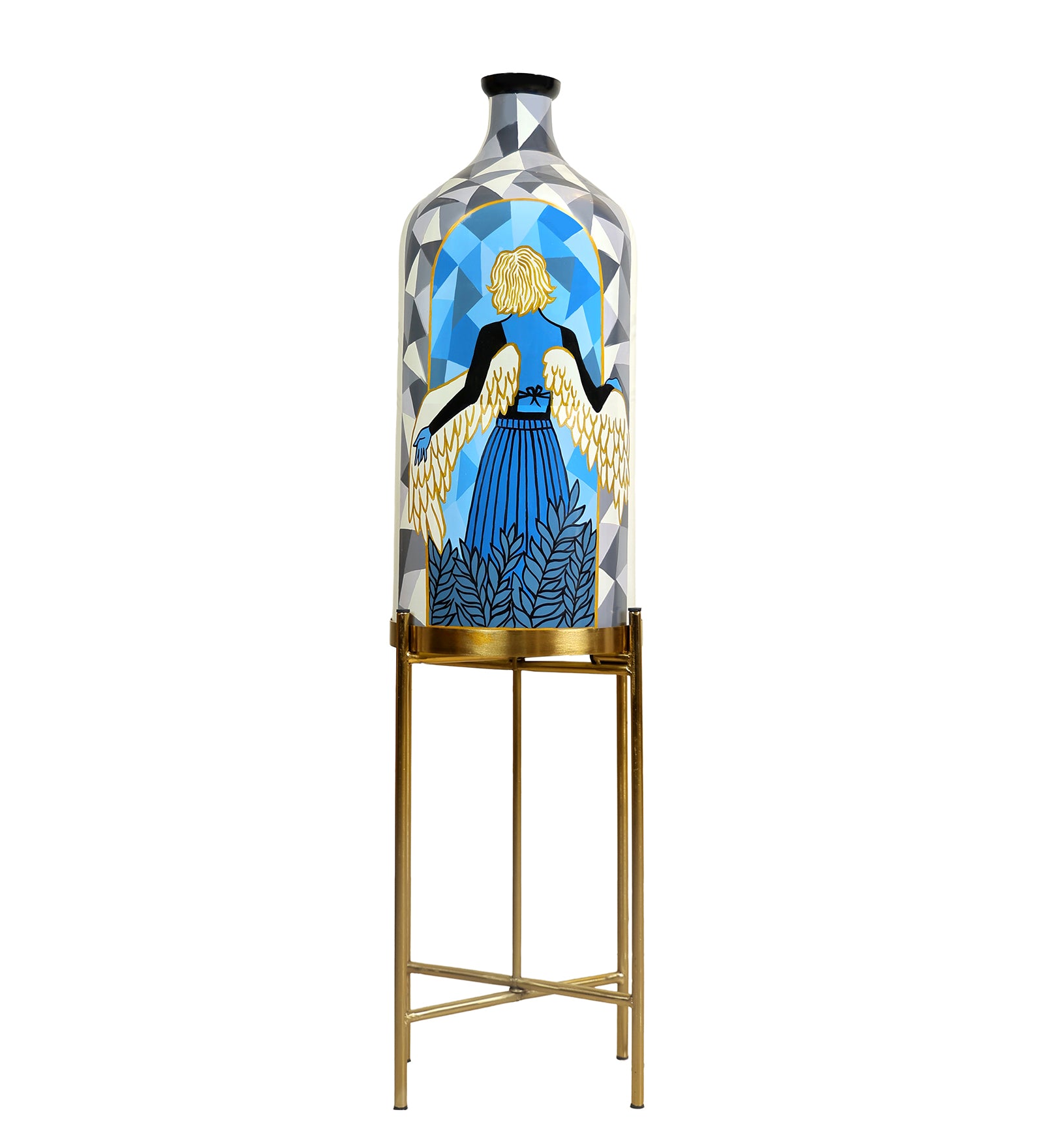 Angel Girl Floor Lamp with Foldable Metal Stand