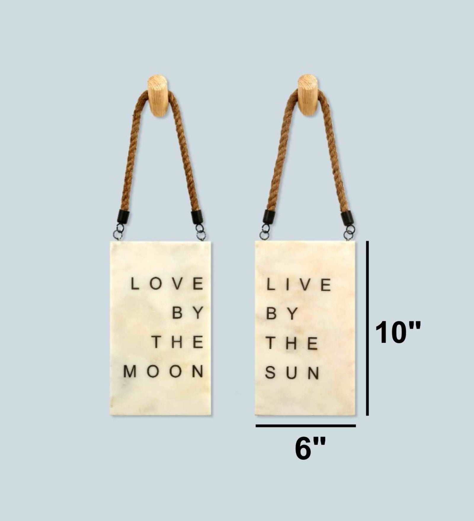 Love By Moon & Sun Marble Wall Art Collage