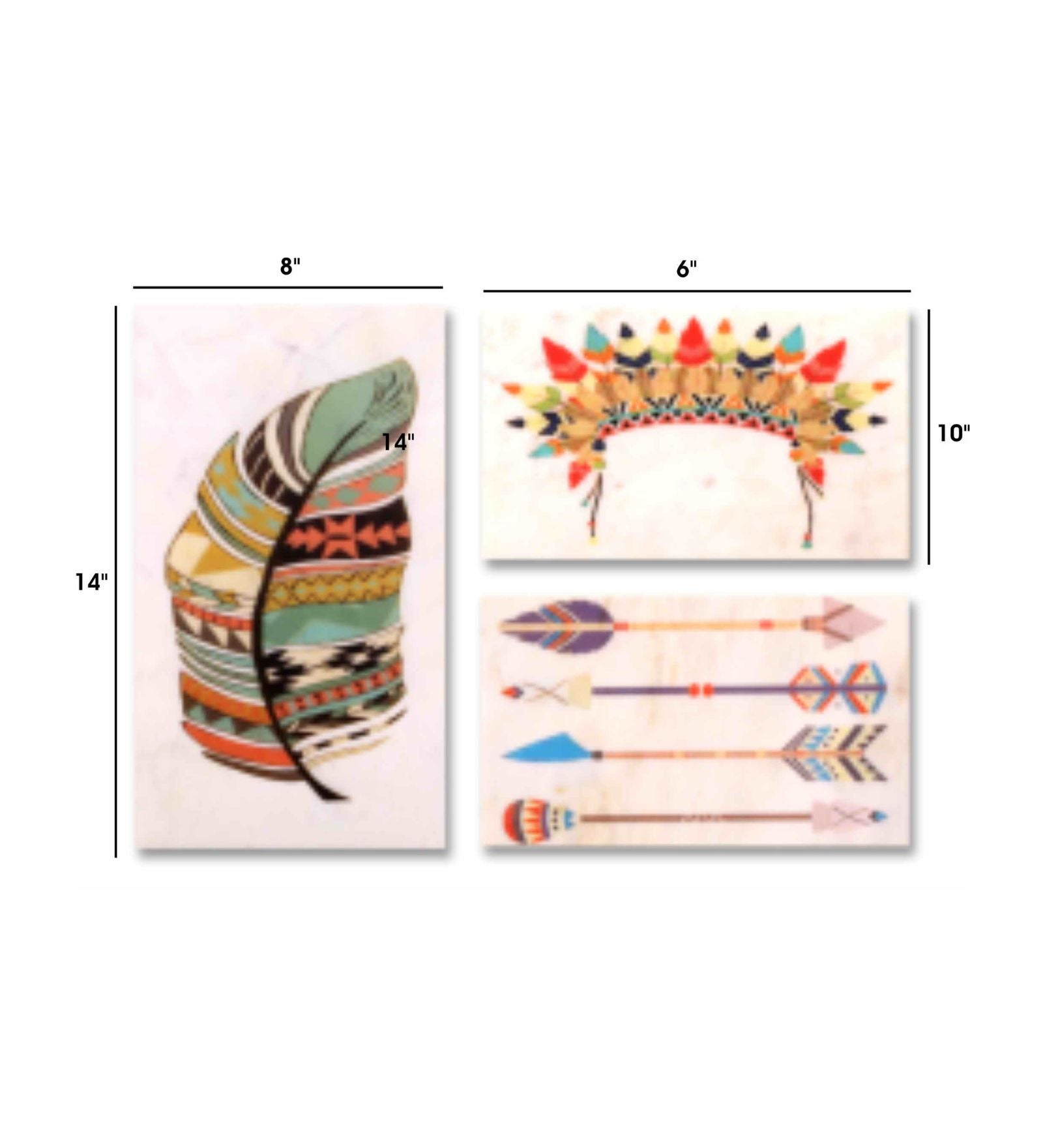 Tribal Marble Wall Art Collage