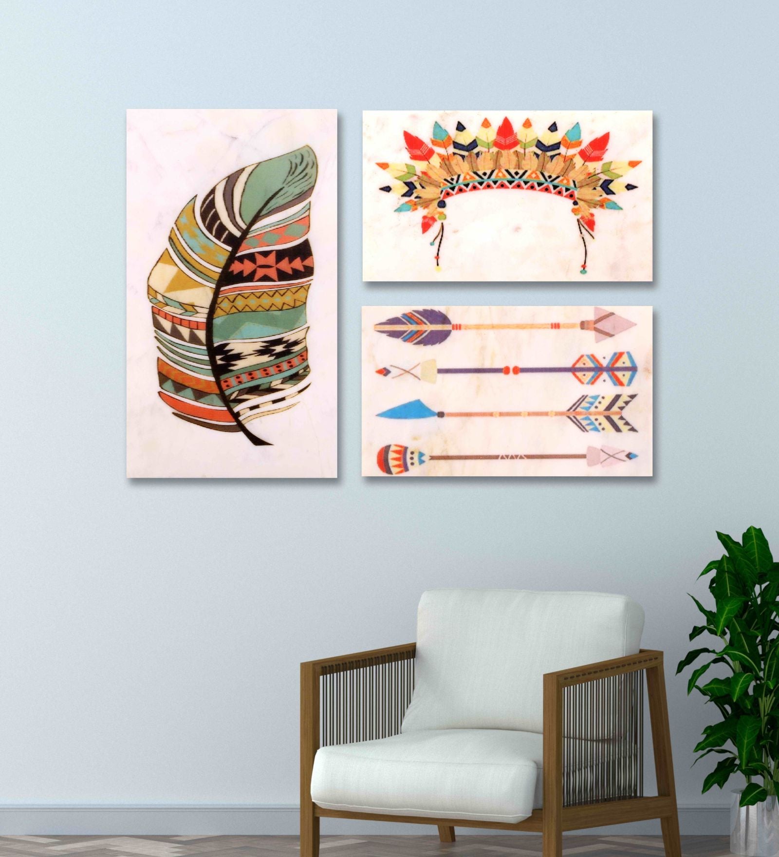 Tribal Marble Wall Art Collage