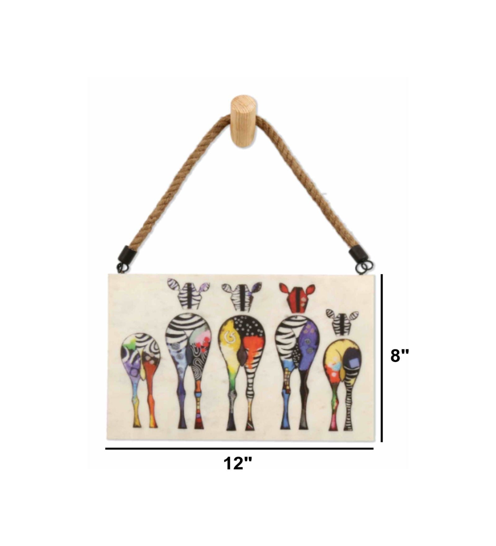 Giraffe Marble Wall Art