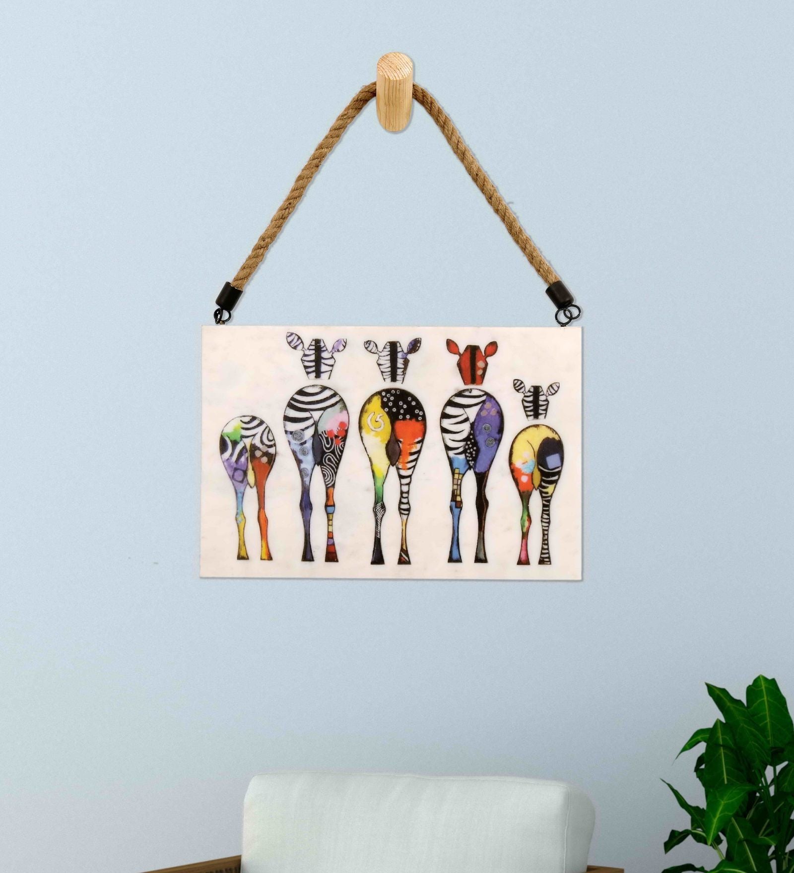 Giraffe Marble Wall Art