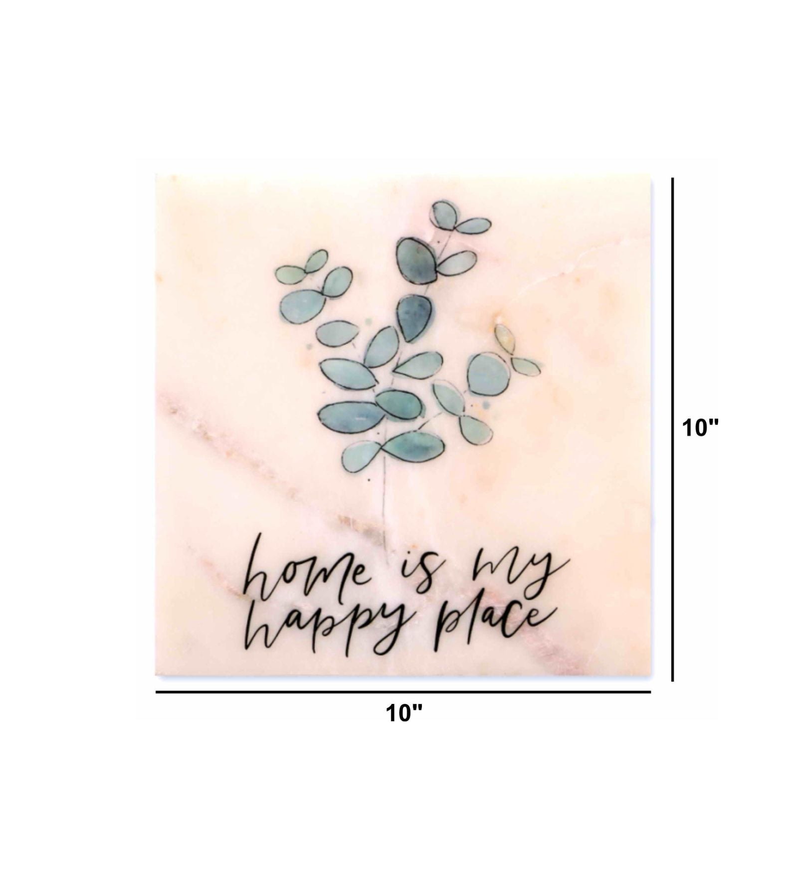 My Happy Place Marble Wall Art