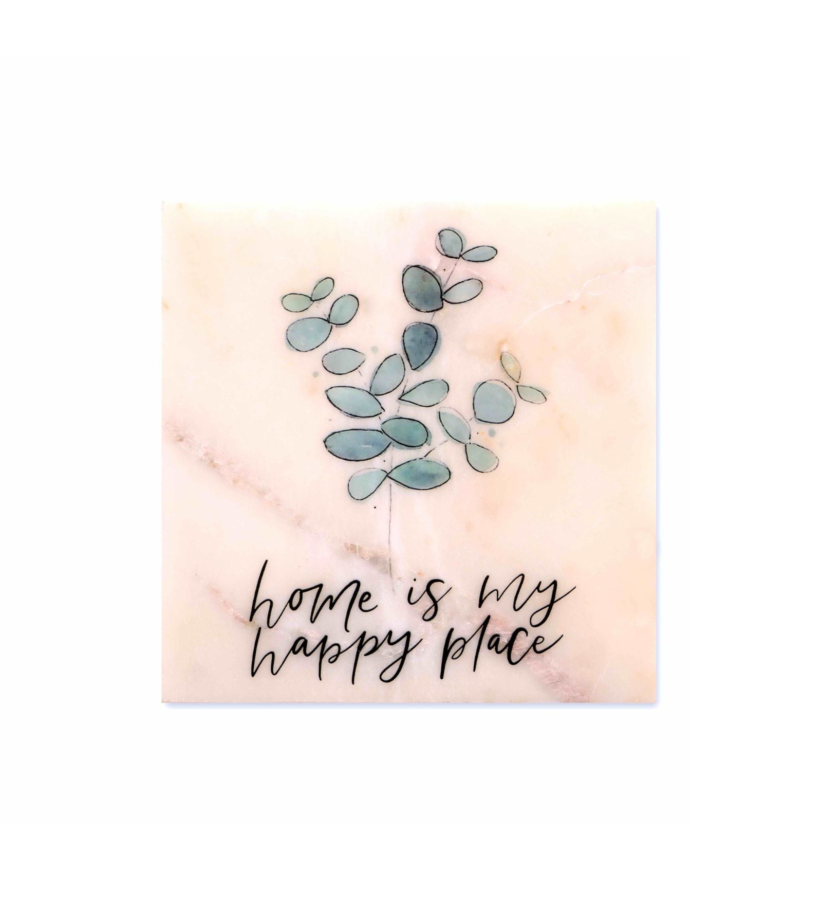My Happy Place Marble Wall Art