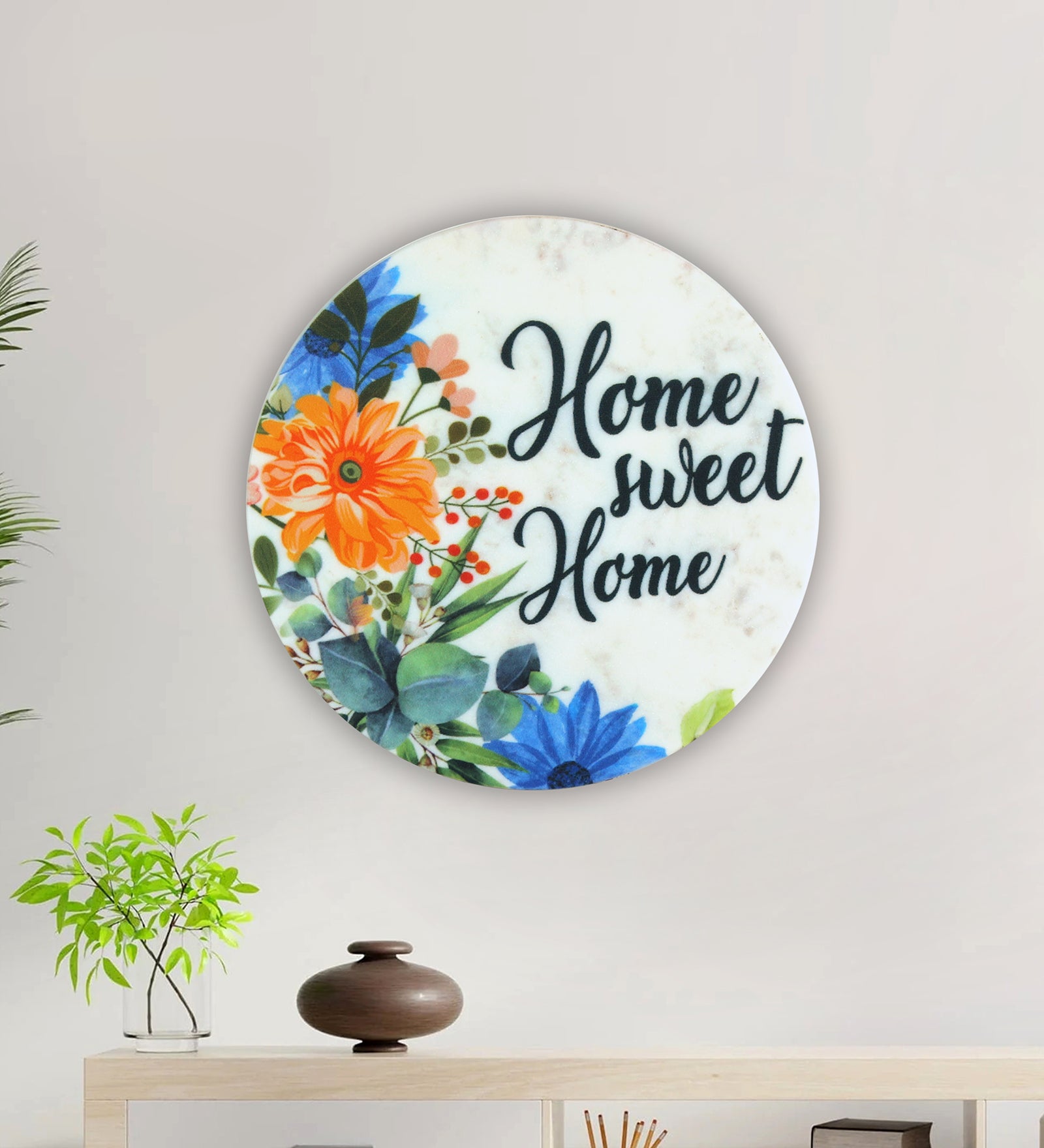 Home Sweet Home Marble Wall Art