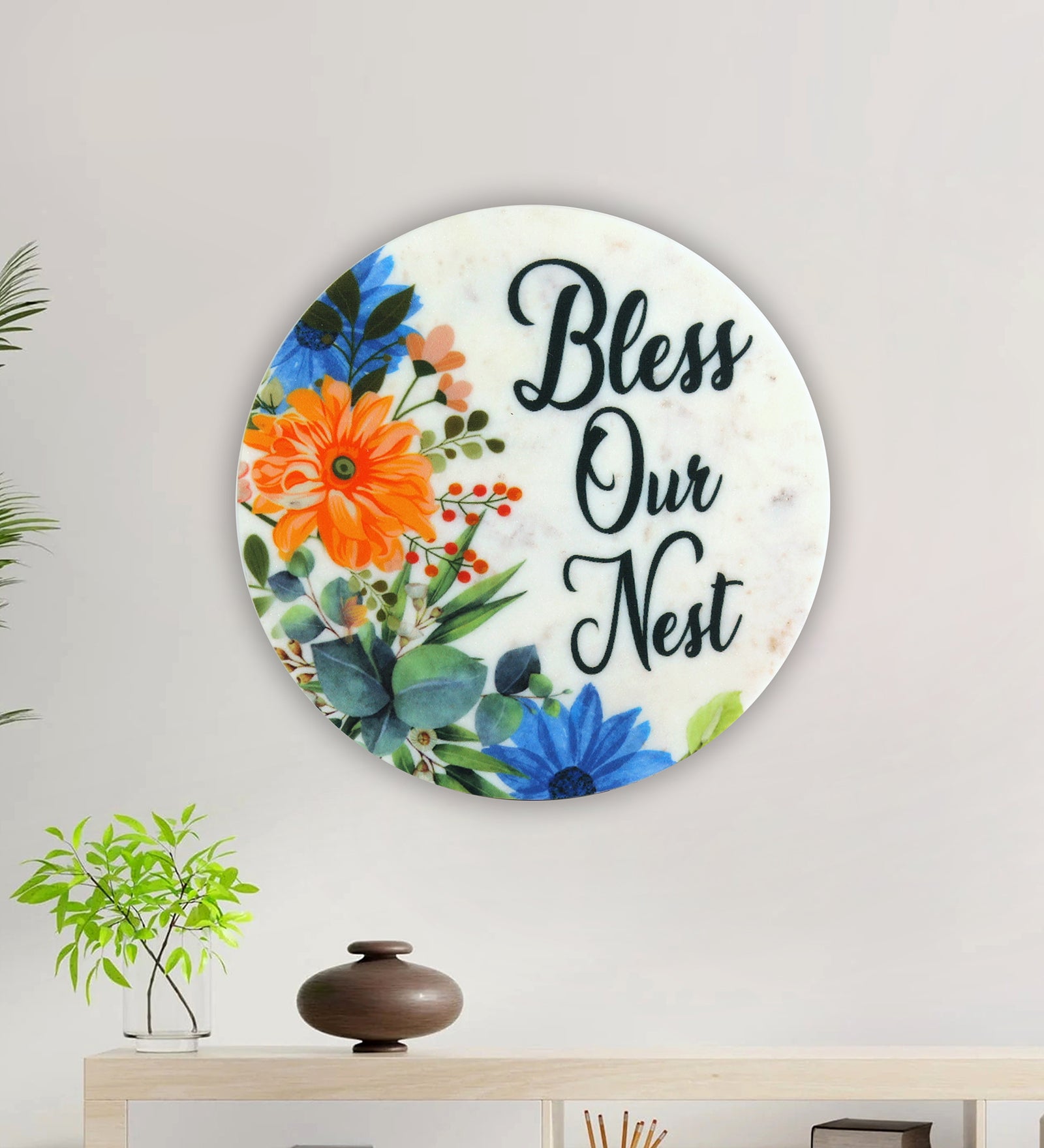Bless Our Nest Marble Wall Art
