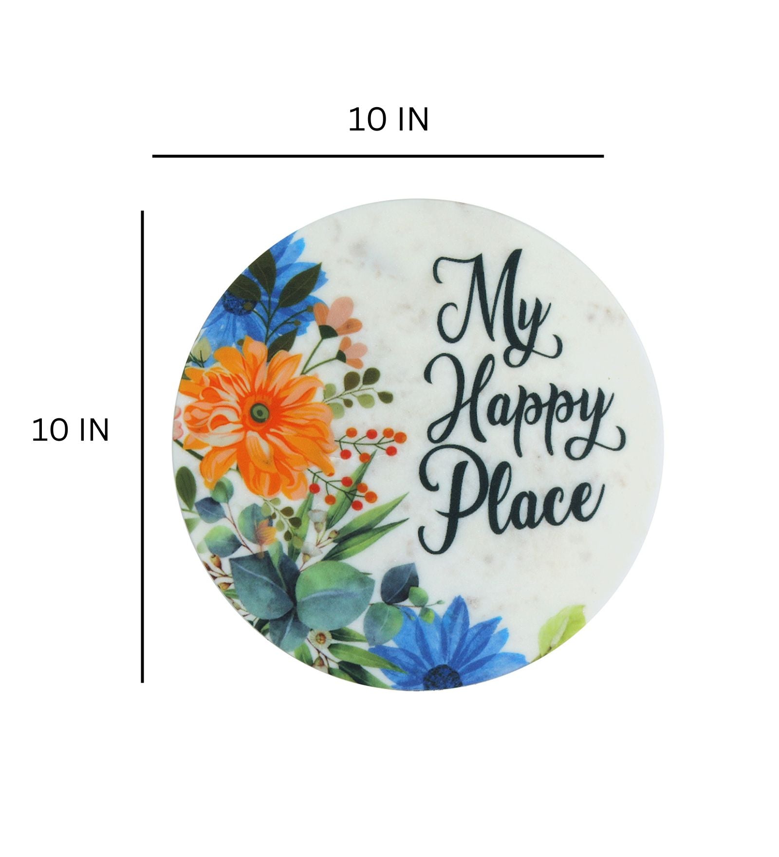 My Happy Place Marble Wall Art