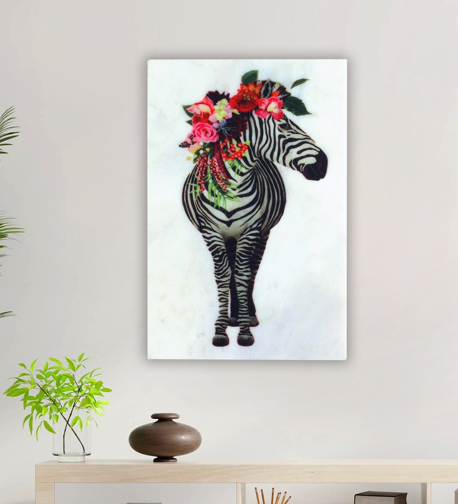 Zebra Marble Wall Art