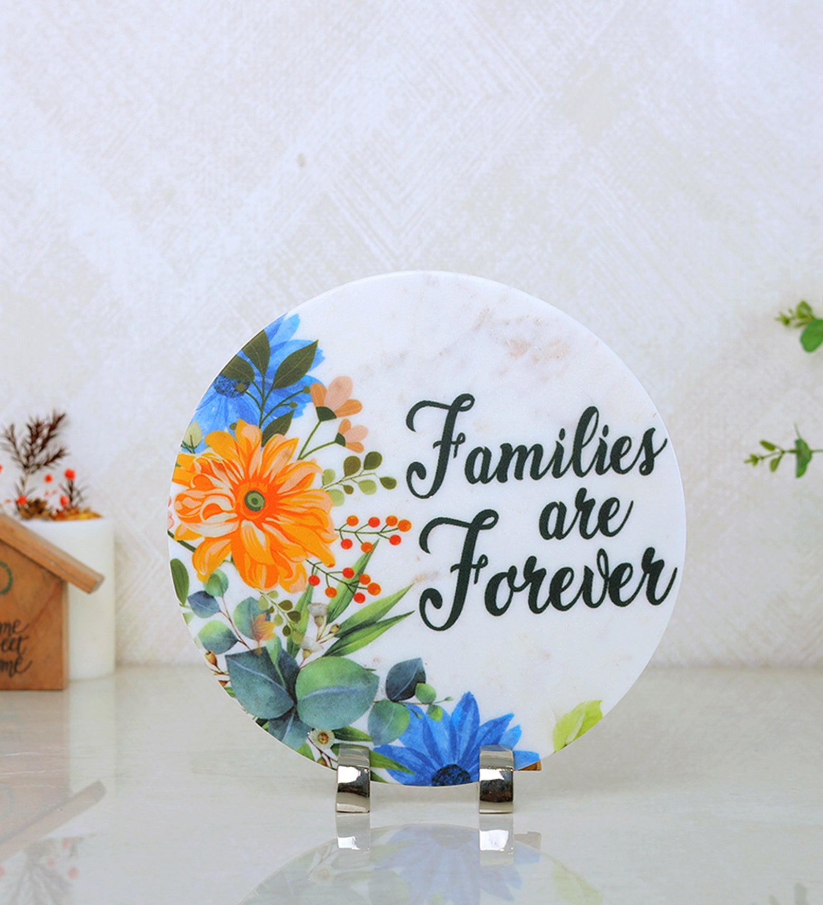 Families are Forever Marble Table Decor Item