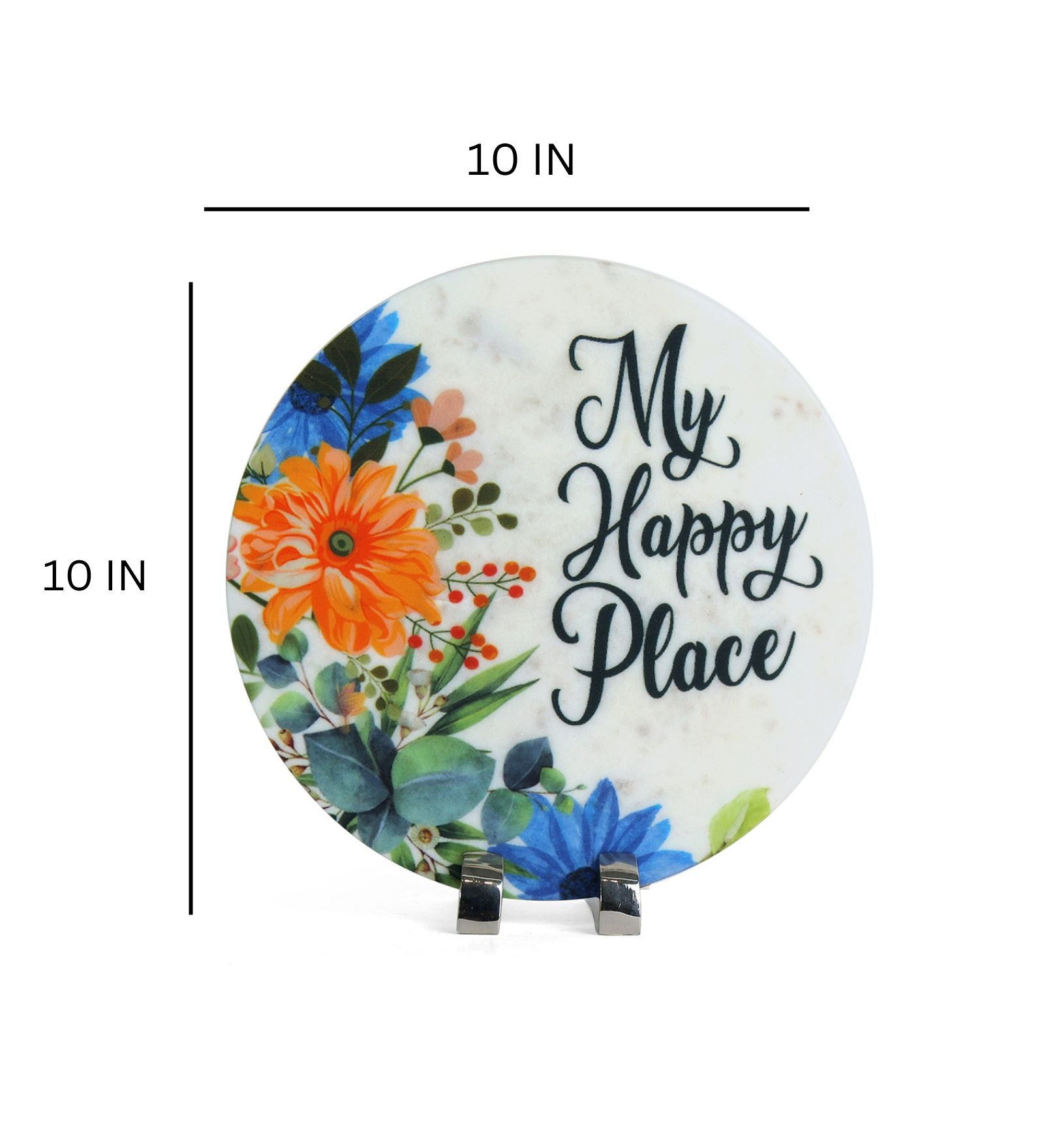 My Happy Place Marble Table Decor Item