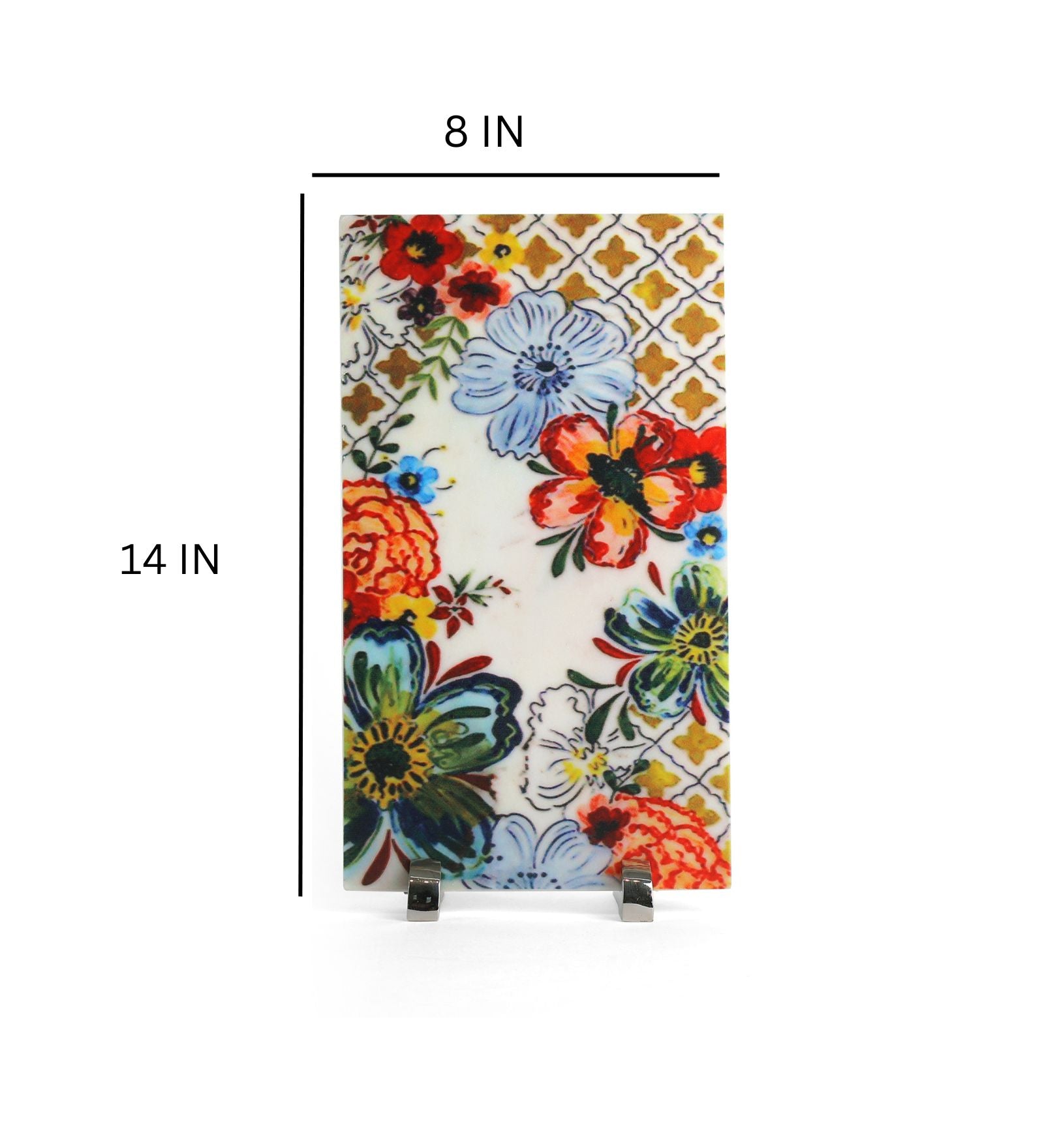 Floral Marble Table Decor Item