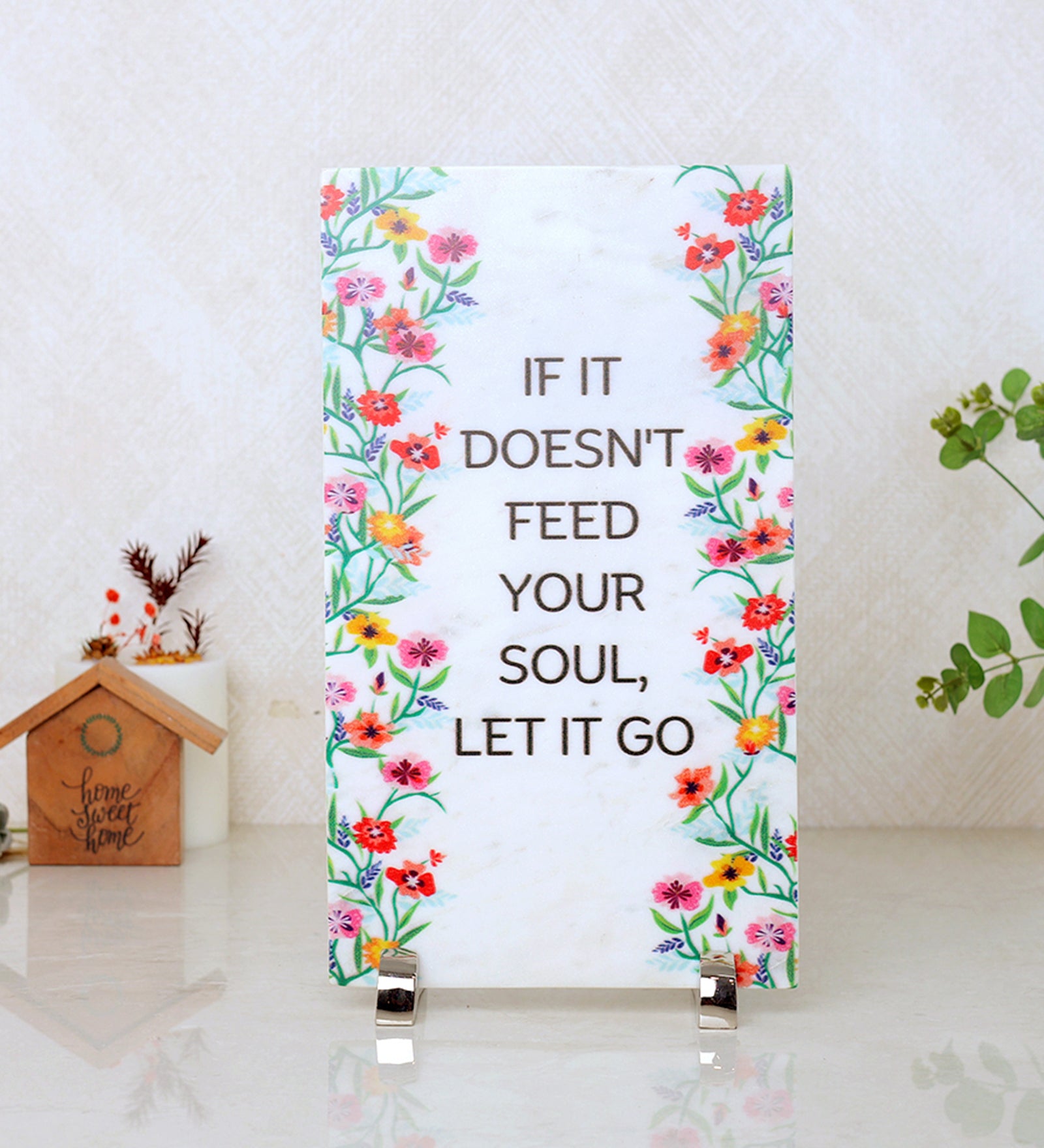 If It Doesn't Feed Your Soul Marble Table Decor Item