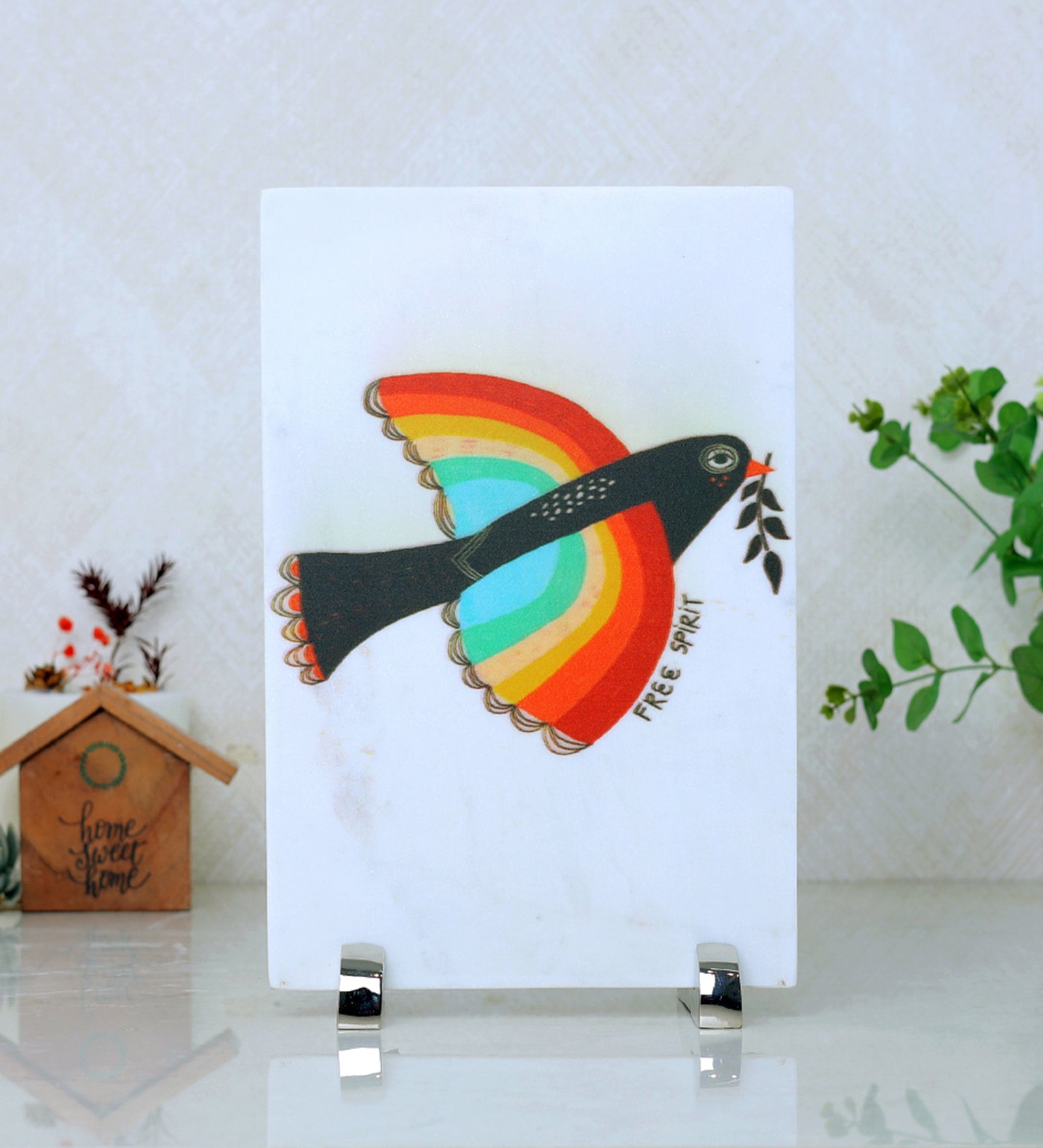 Free Spirit Marble Table Decor Item