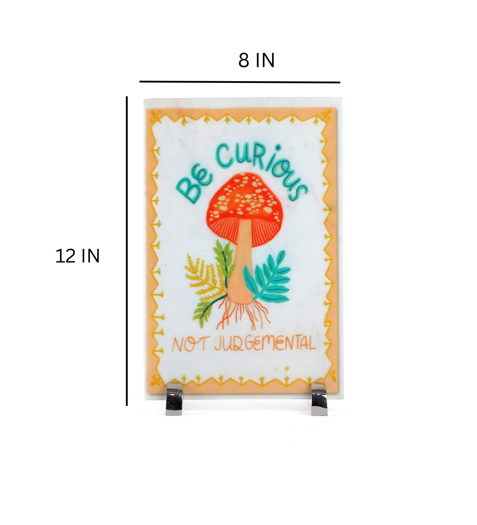Be Curious Marble Table Decor Item