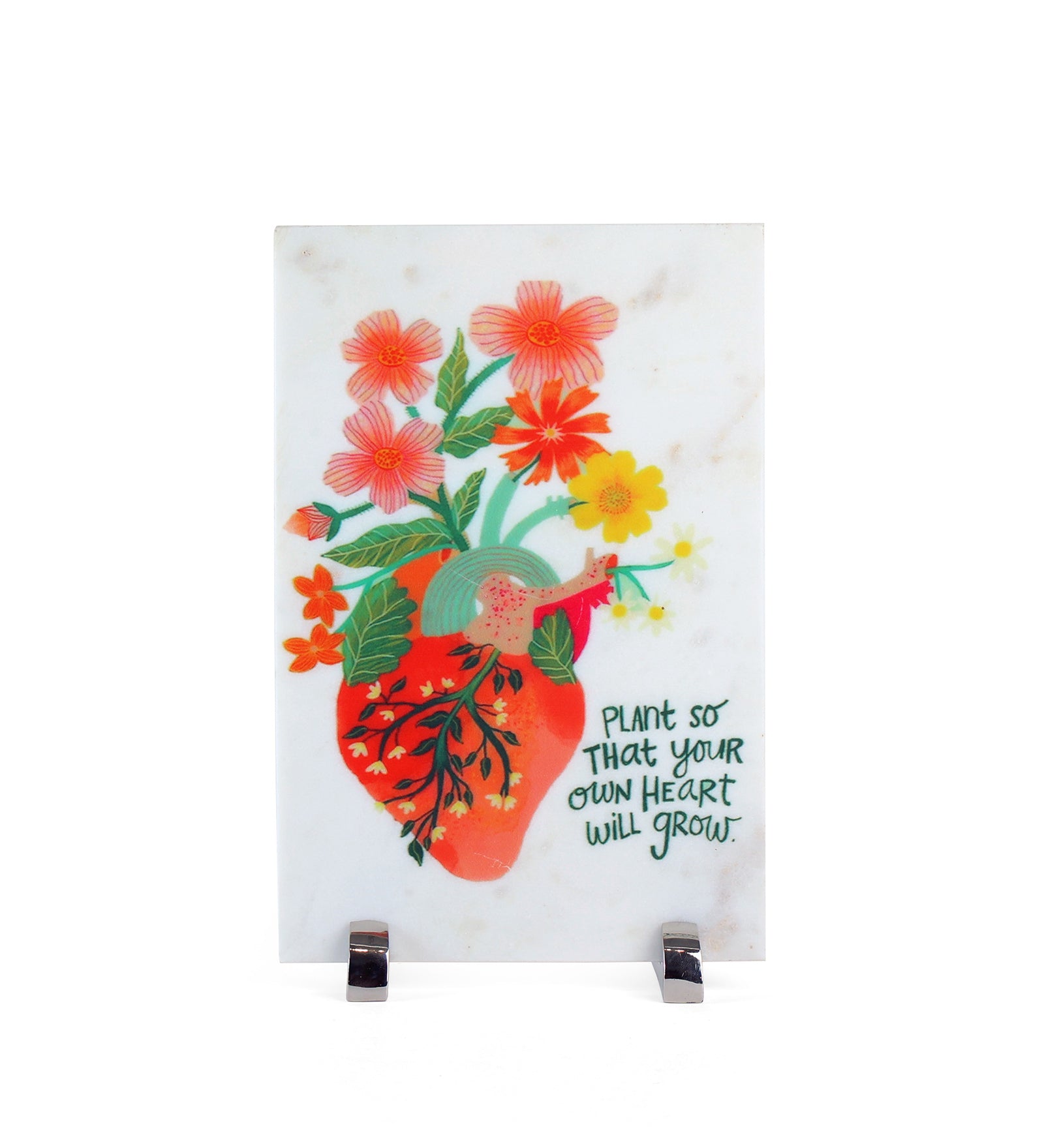 Plant So That Your Heart Will Grow Marble Table Decor Item