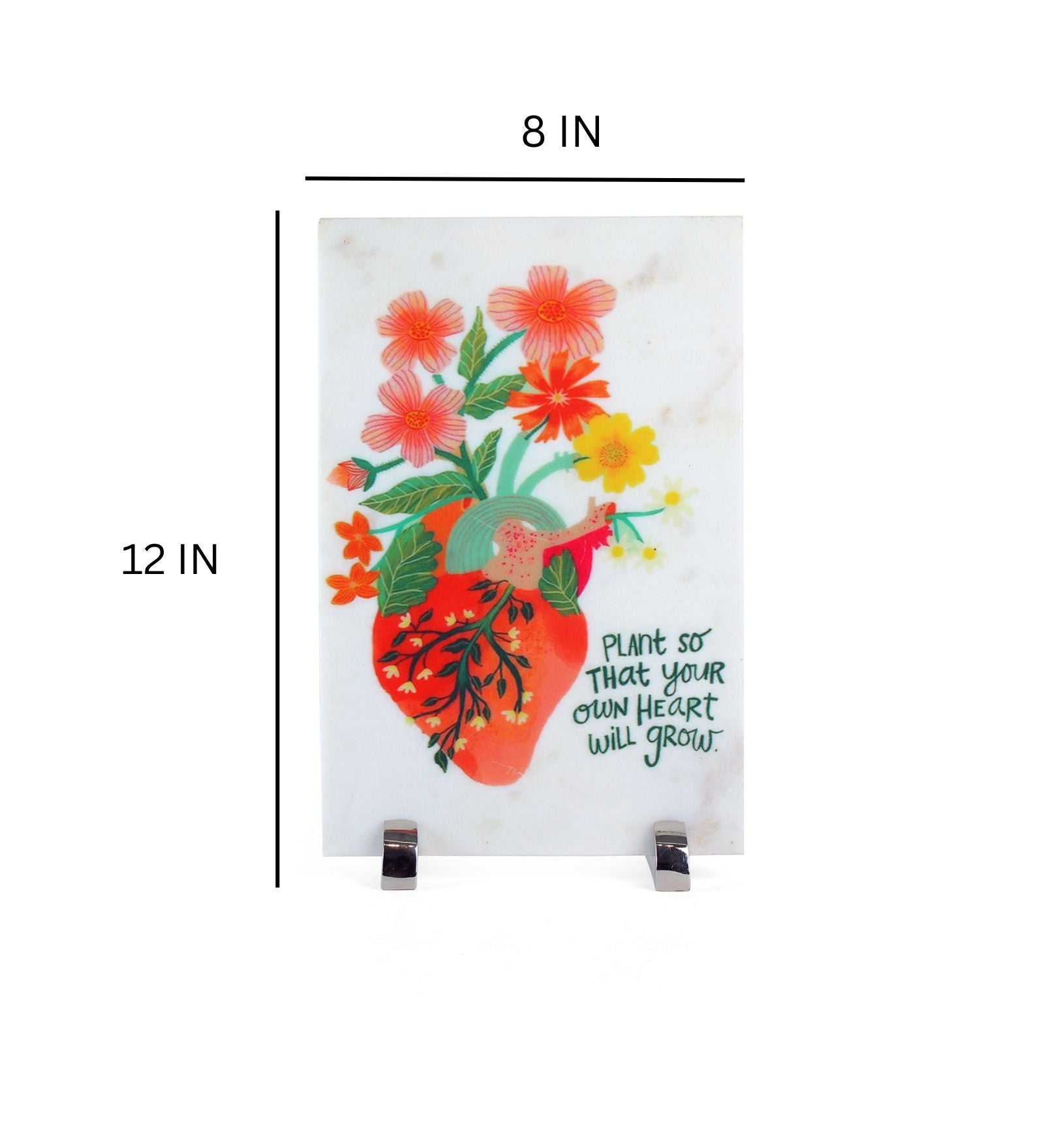 Plant So That Your Heart Will Grow Marble Table Decor Item