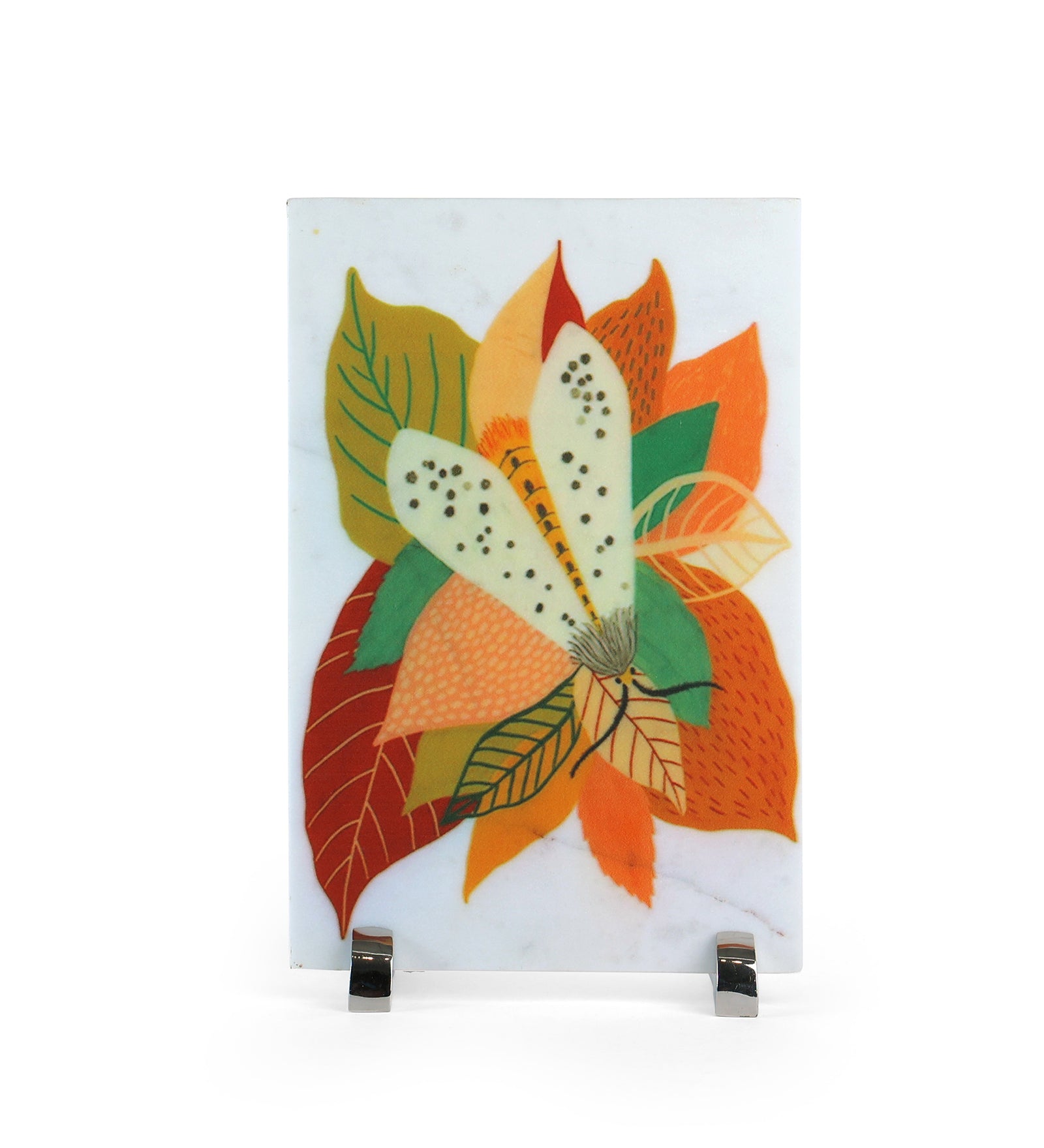 Hues of Butterfly Marble Table Decor Item