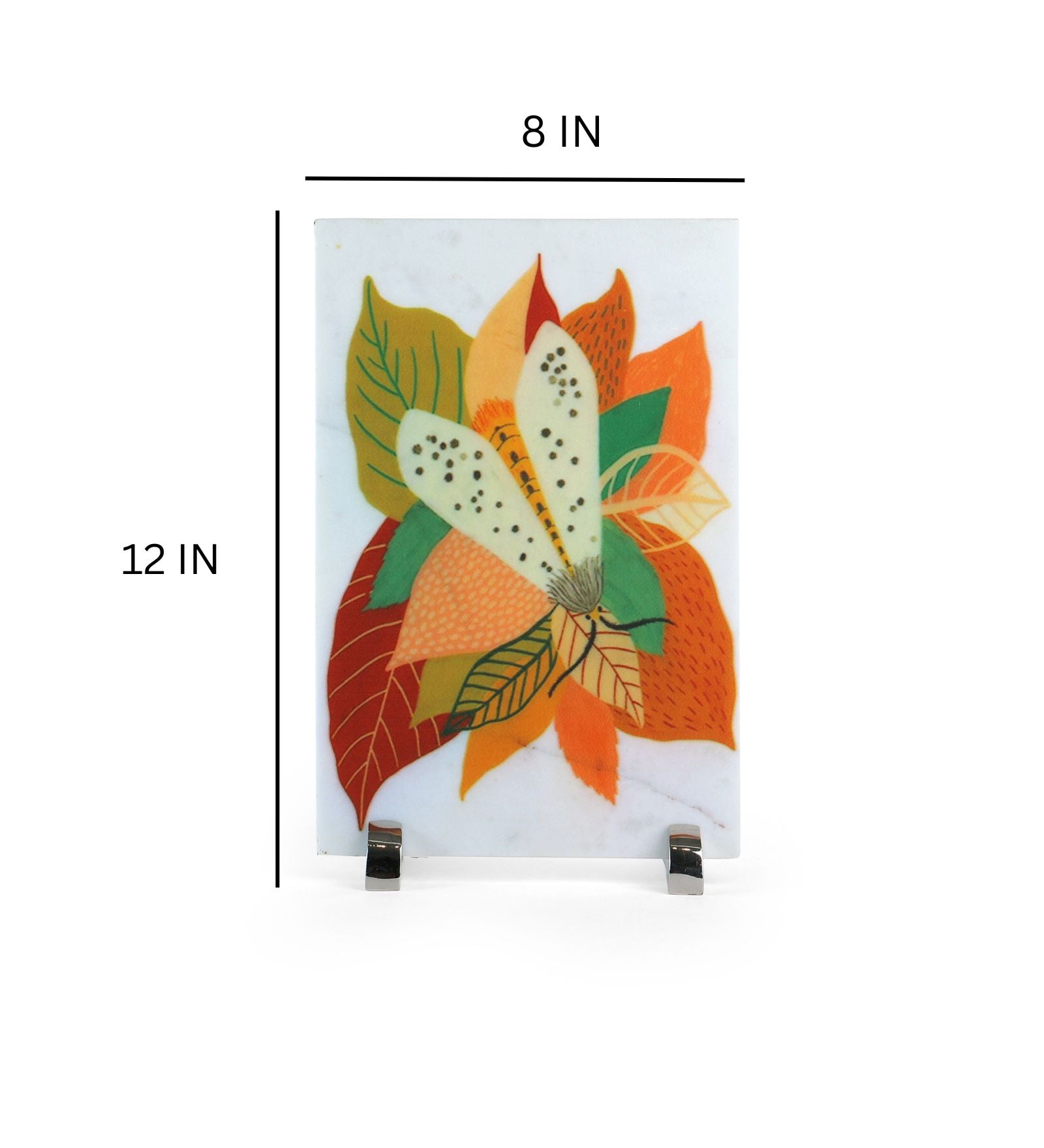 Hues of Butterfly Marble Table Decor Item