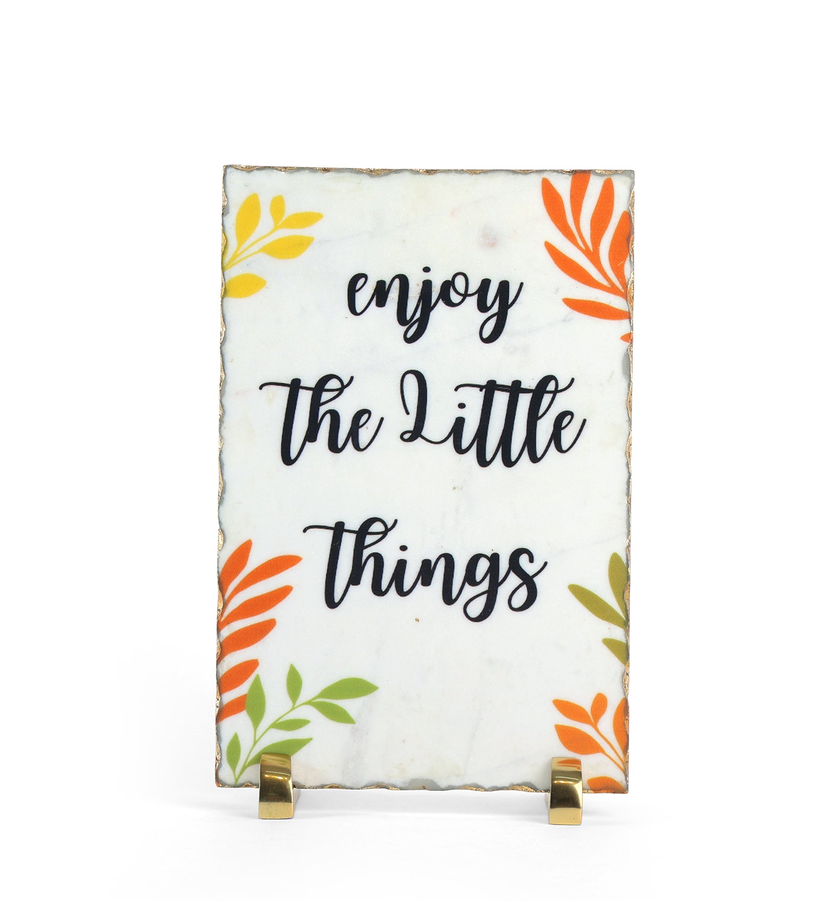 Enjoy The Little Things Marble Table Decor Item