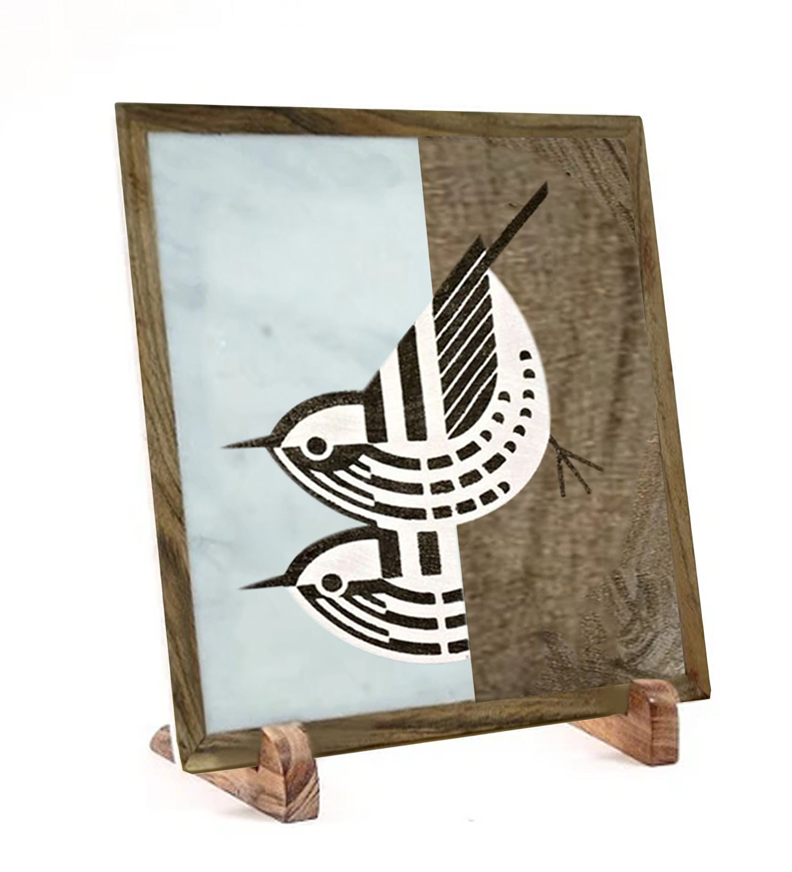 Chirping Duo Marble Showpiece