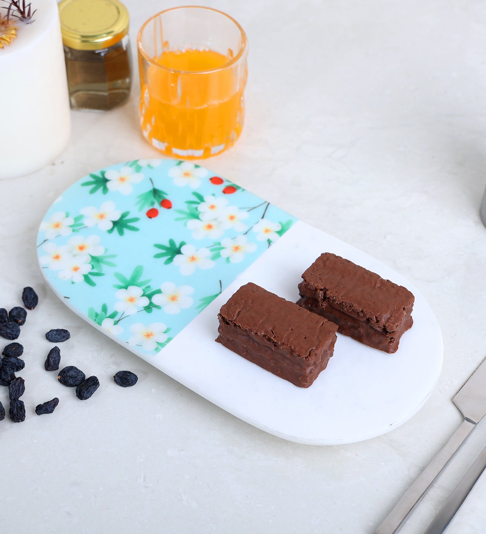 Contemporary Marble Serving Platter
