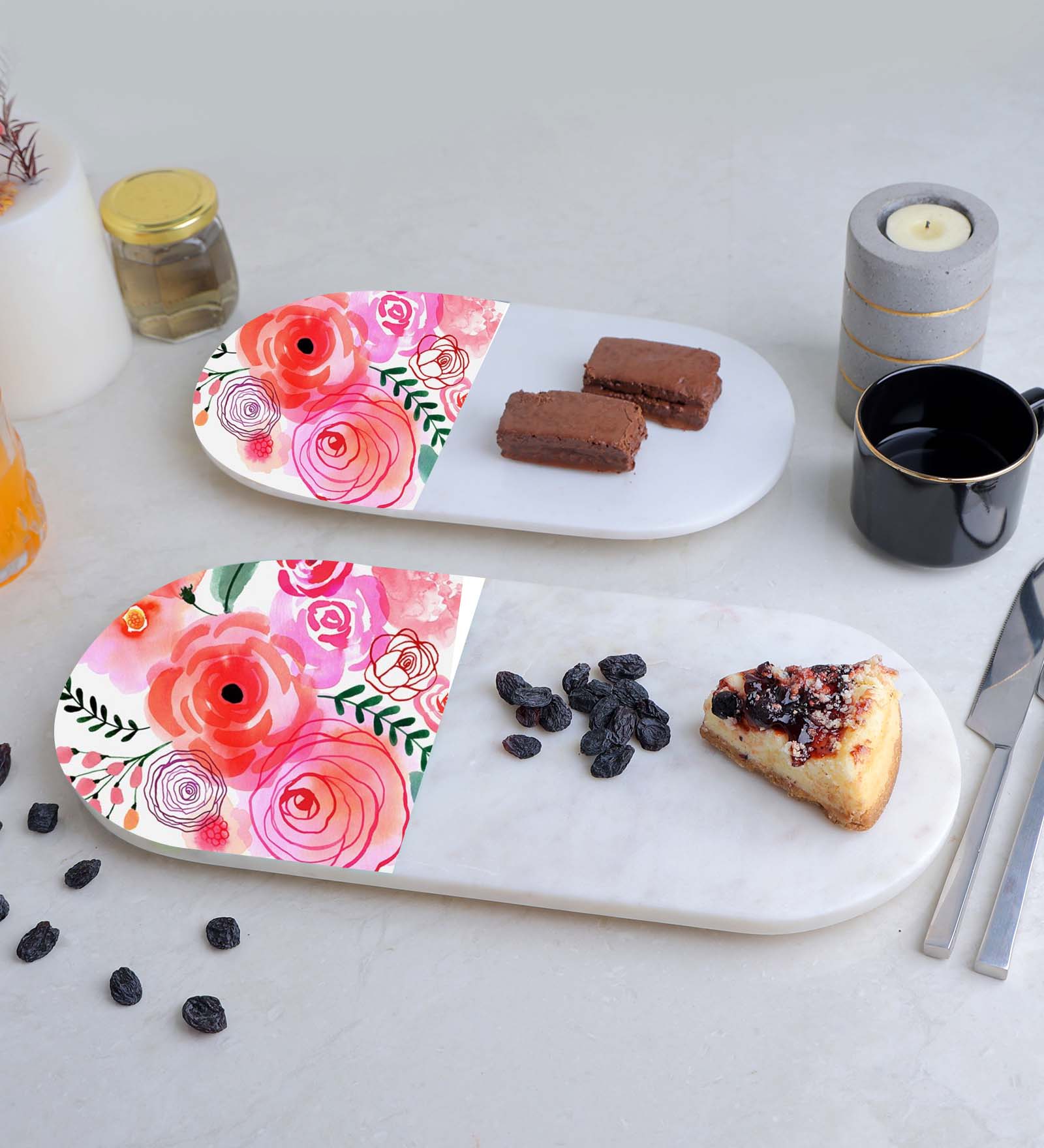 Vibrant Marble Serving Platter